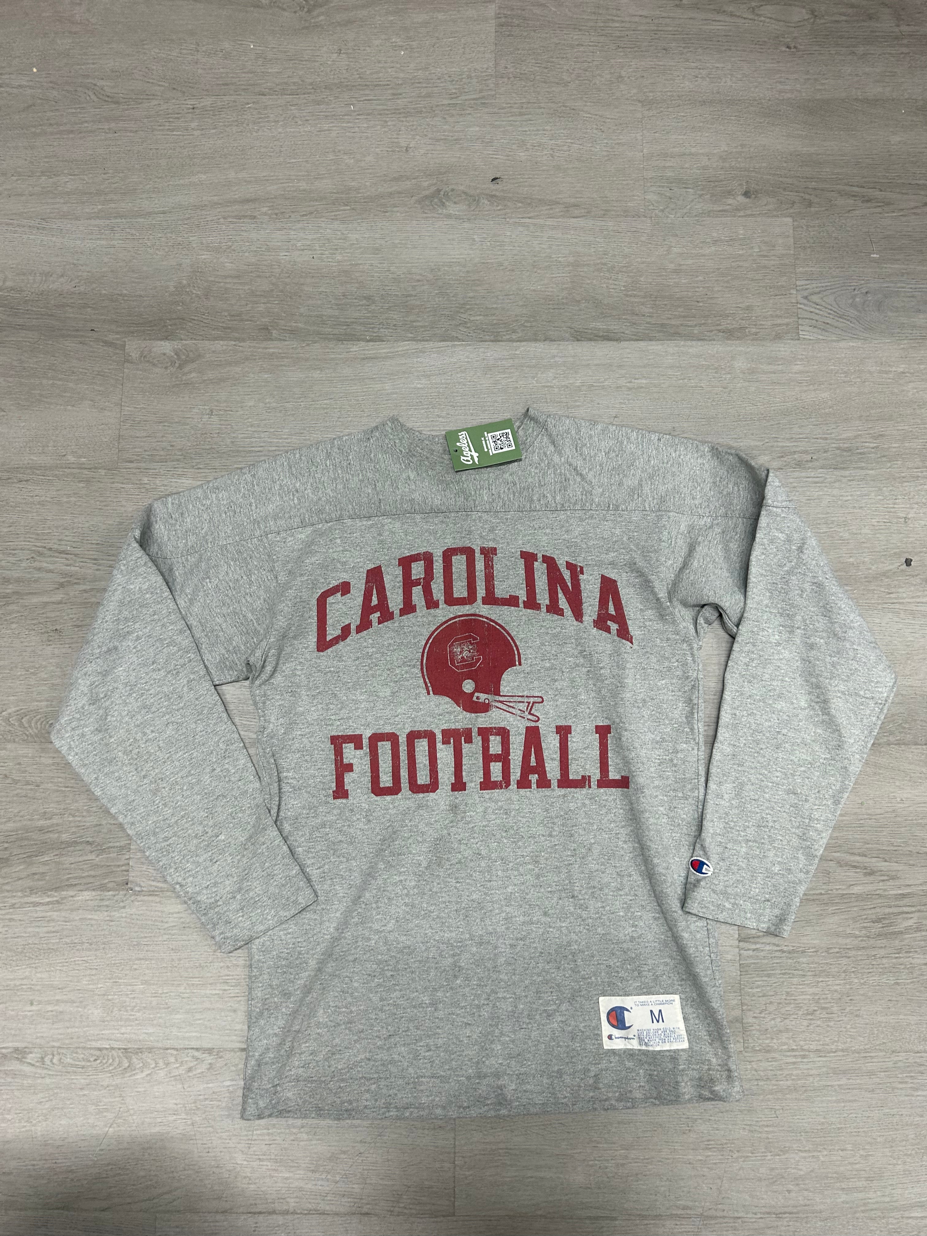 Vintage Gray University of South Carolina Football Long Sleeve Tee