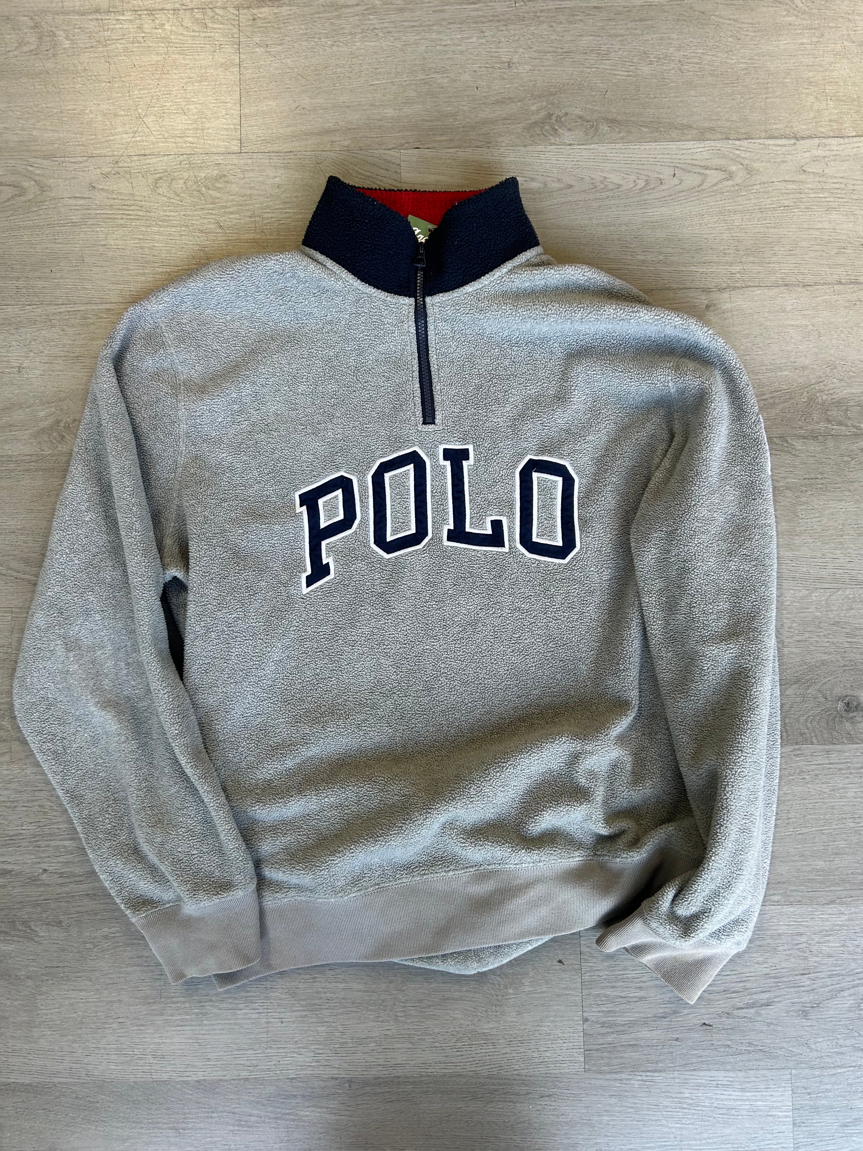 Vintage Polo Ralph Lauren Fleeced Quarter Zip Sweatshirt