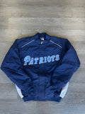 Vintage Navy Blue Patriots Varsity Jacket