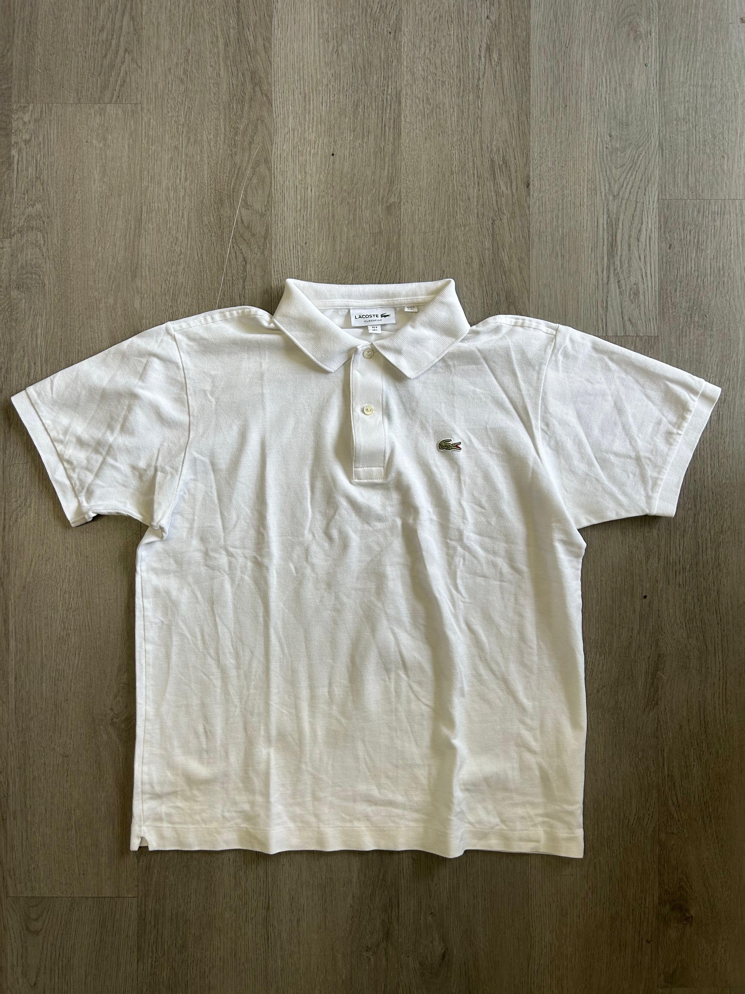 Lacoste White Collared Shirt