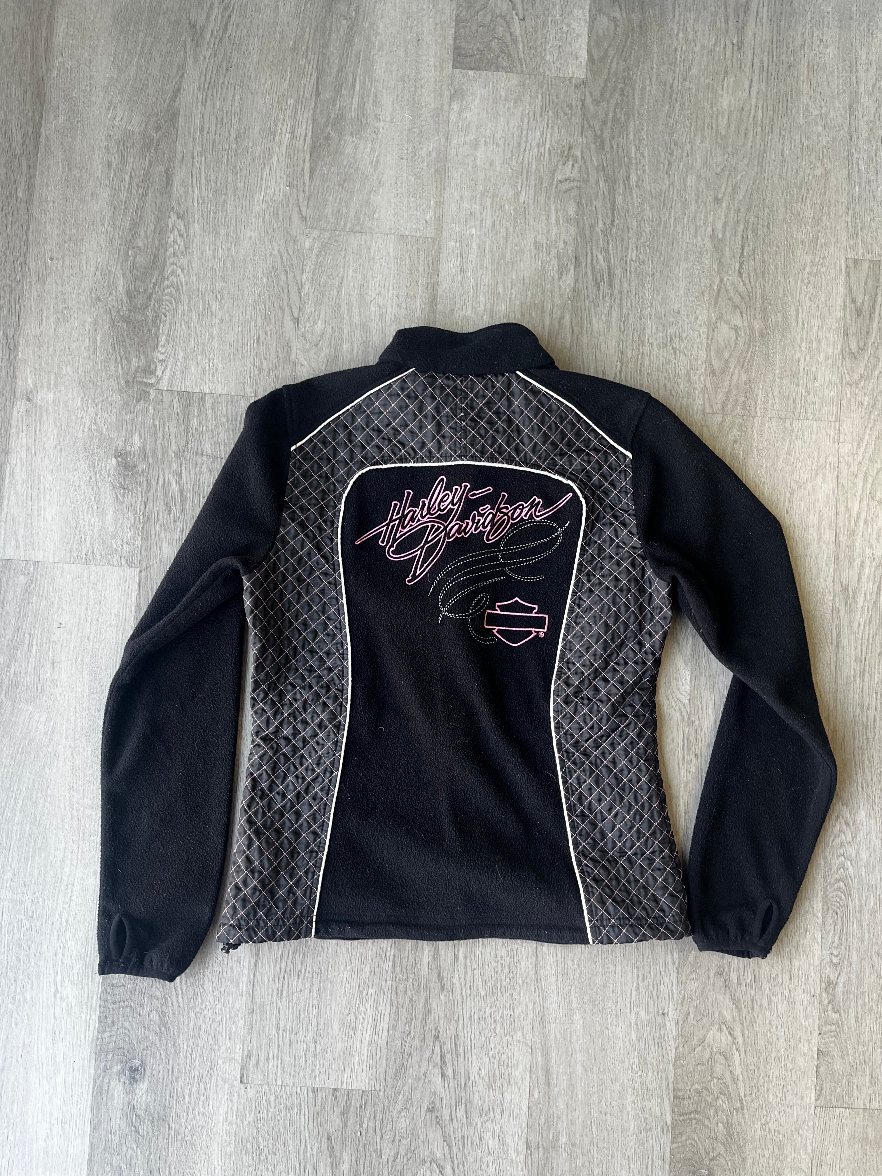 Harley-Davidson Women's Full-Zip Black Fleece Jacket