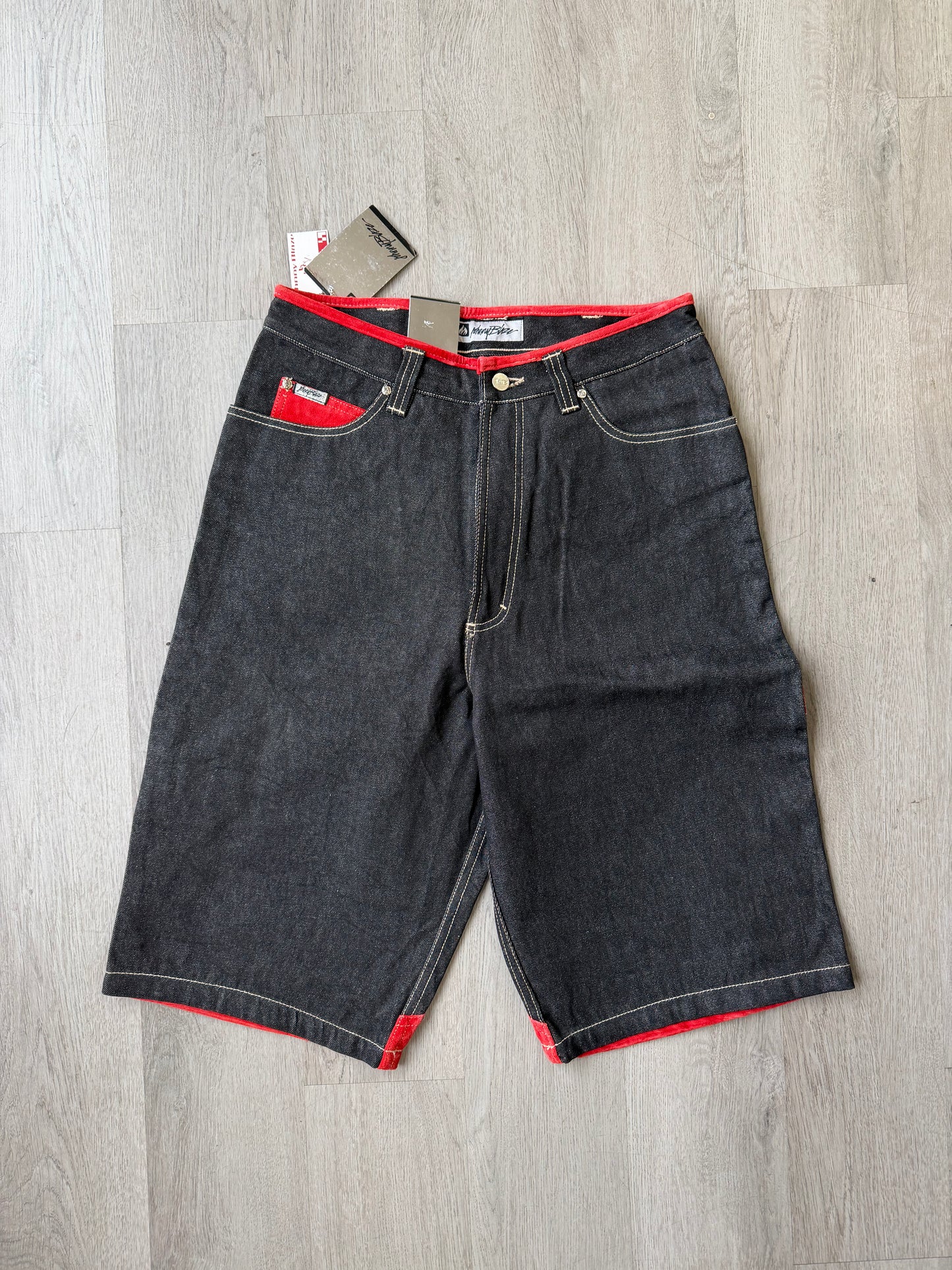 Vintage Johnny Blaze Suede Denim Shorts