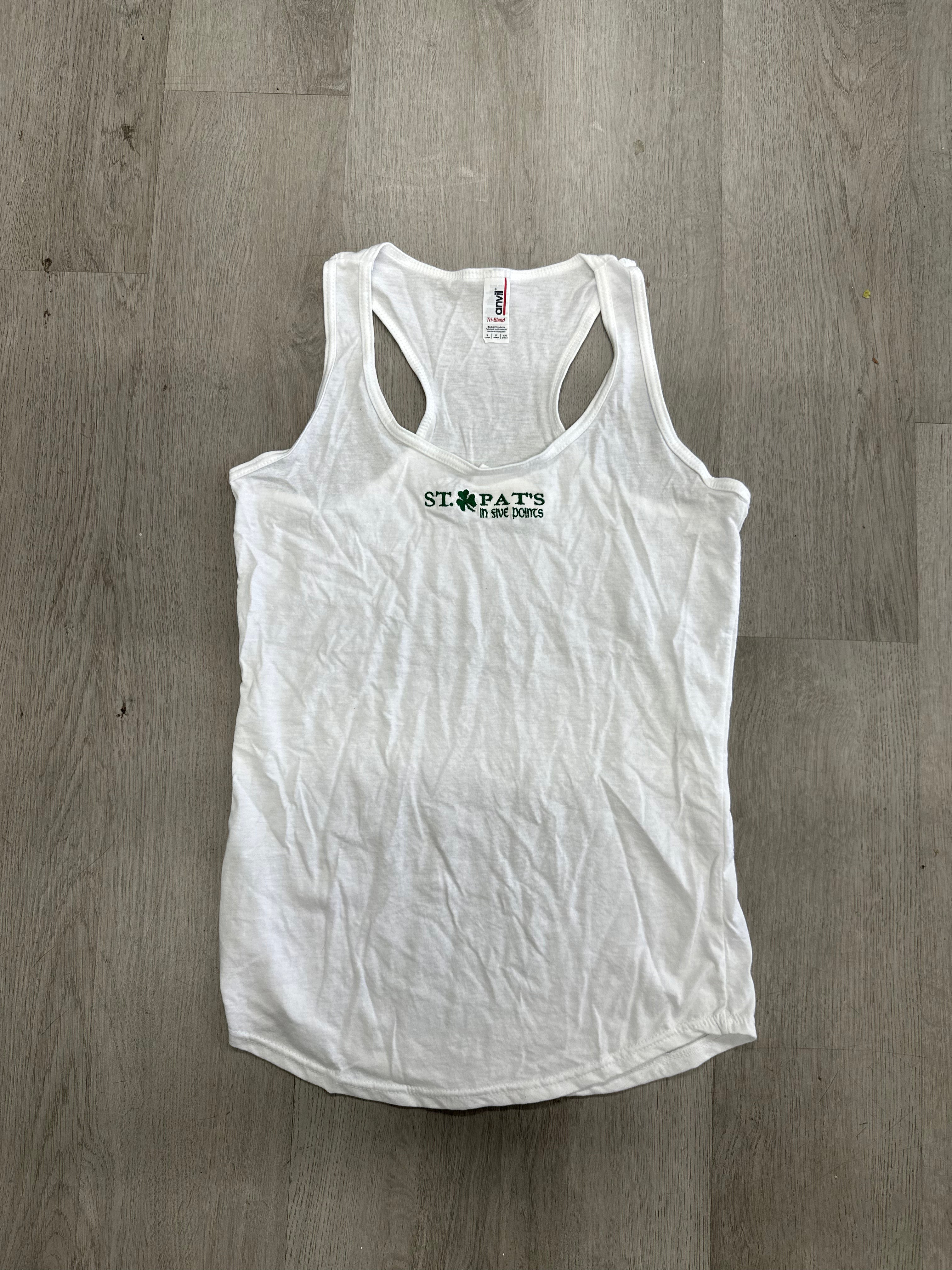 Women’s White St. Pat’s in Five Points Tank Top