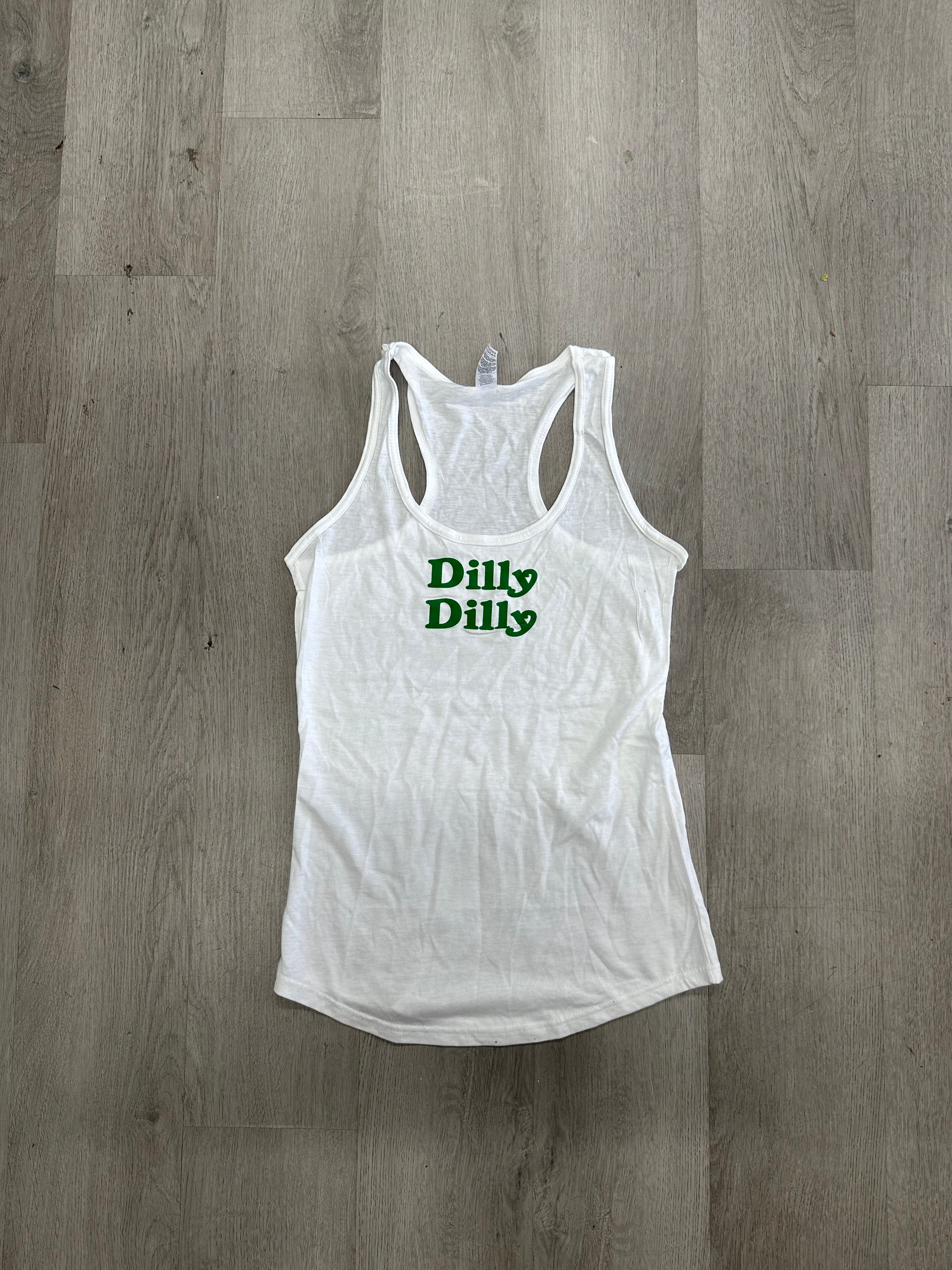 Women’s White Dilly Dilly St. Patrick’s Tank Top