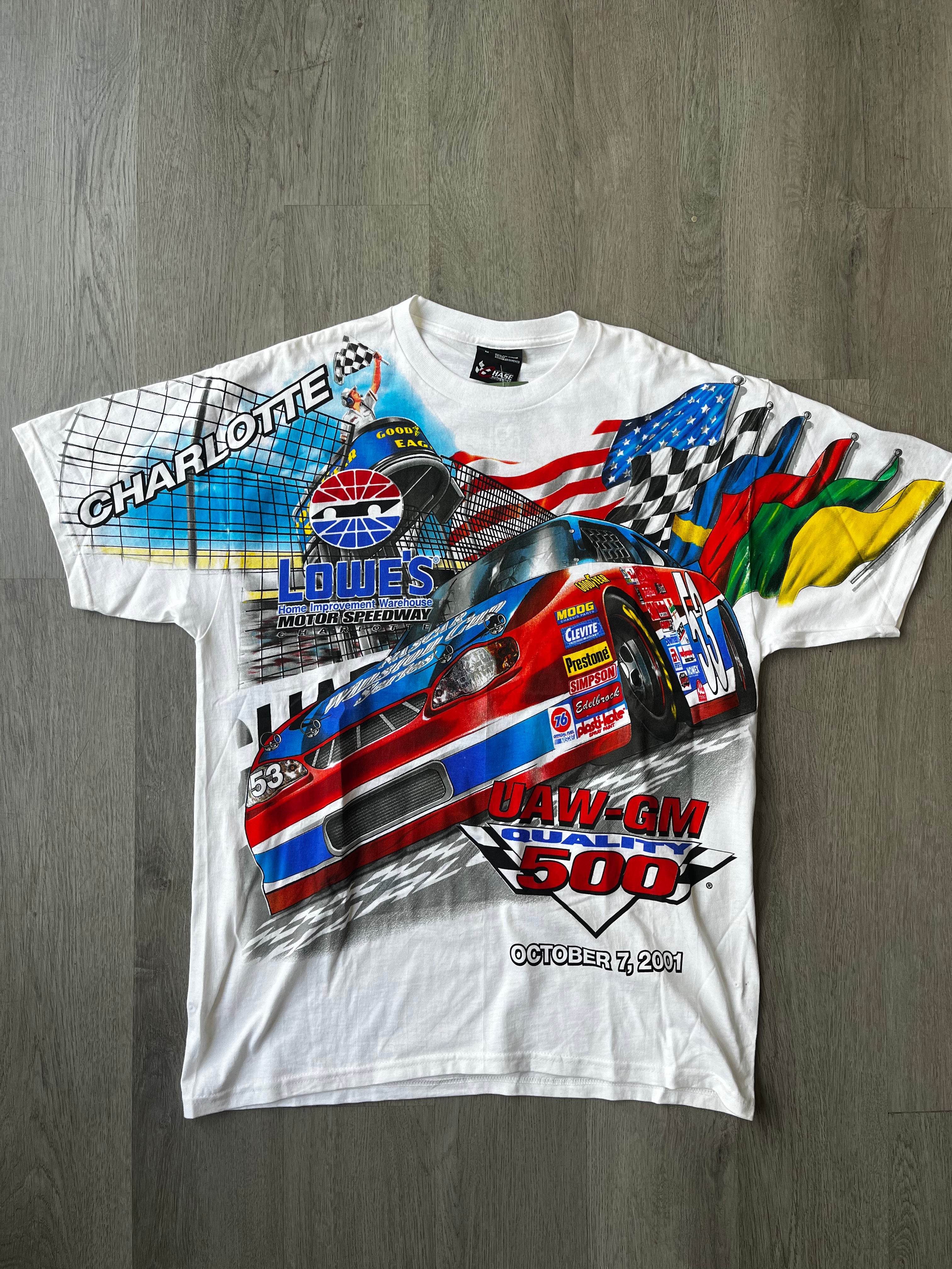 Vintage 2001 AOP Charlotte Motor Speedway Tee