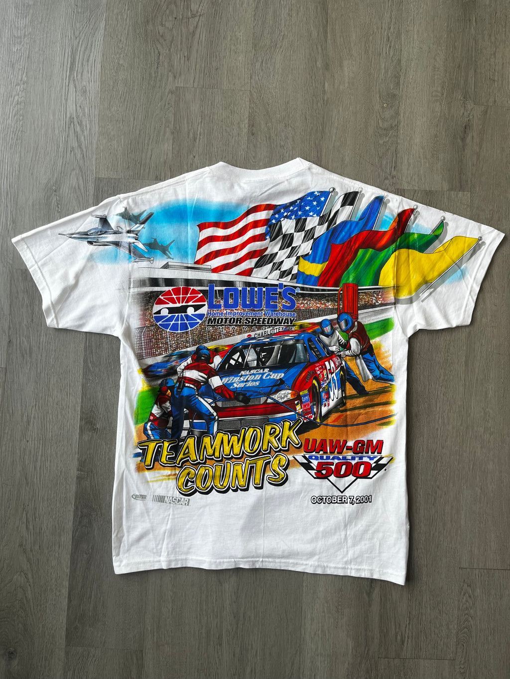 Vintage 2001 AOP Charlotte Motor Speedway Tee