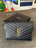 Saint Laurent YSL Cassandre Matelasse Leather Wallet