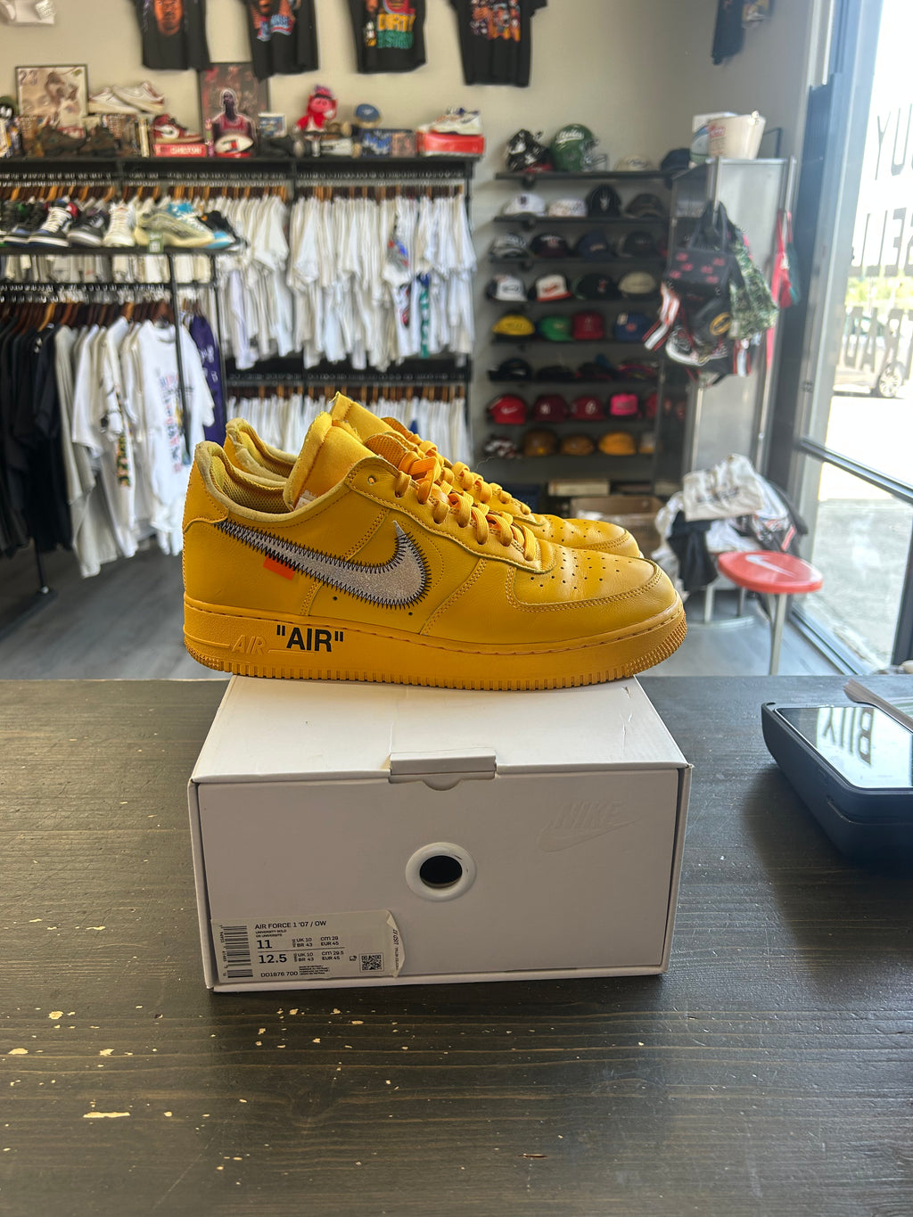 Pre-Owned Nike Air Force 1 Low Off-White ICA University Gold