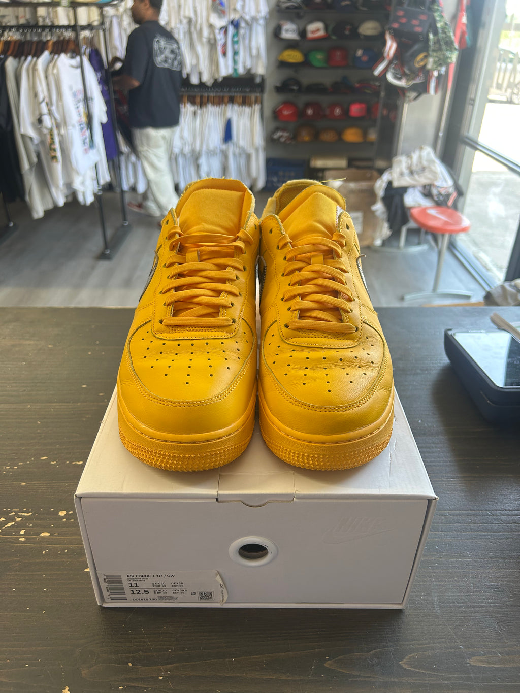 Pre-Owned Nike Air Force 1 Low Off-White ICA University Gold