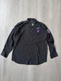 Vintage Coogi Purple Patch Black Button Shirt