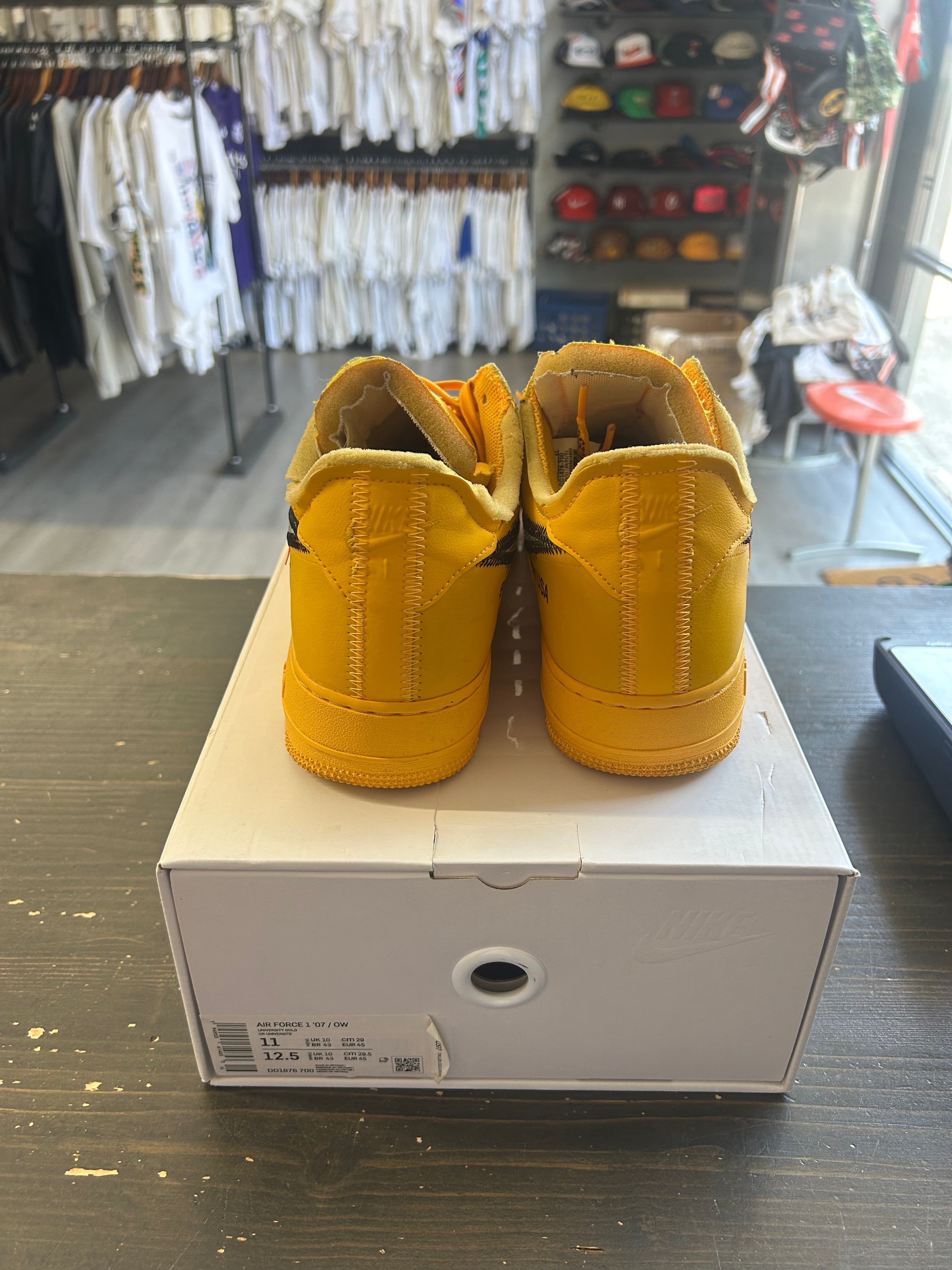 Pre-Owned Nike Air Force 1 Low Off-White ICA University Gold