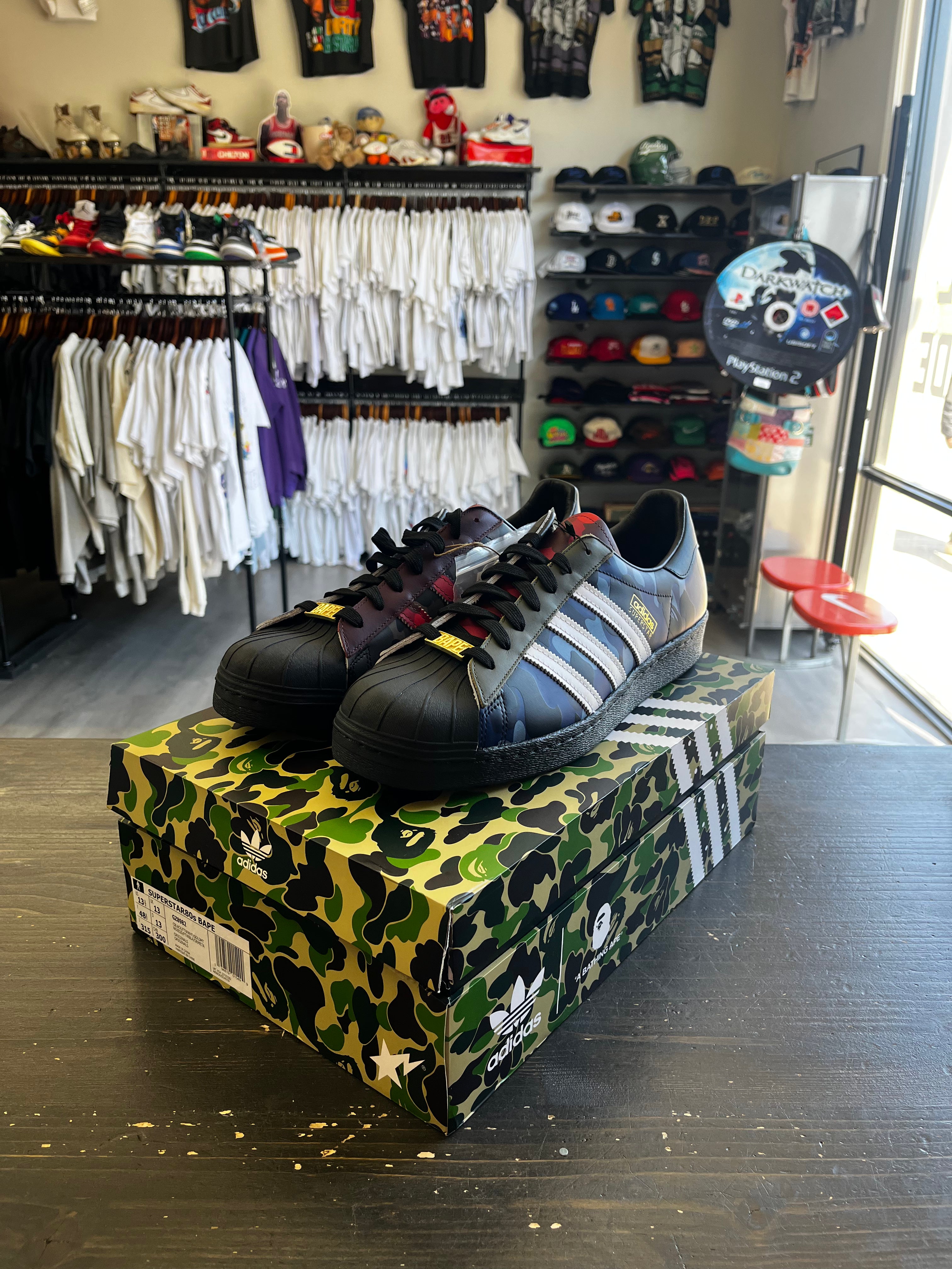 Adidas Superstar 80s Bape Multi Camo