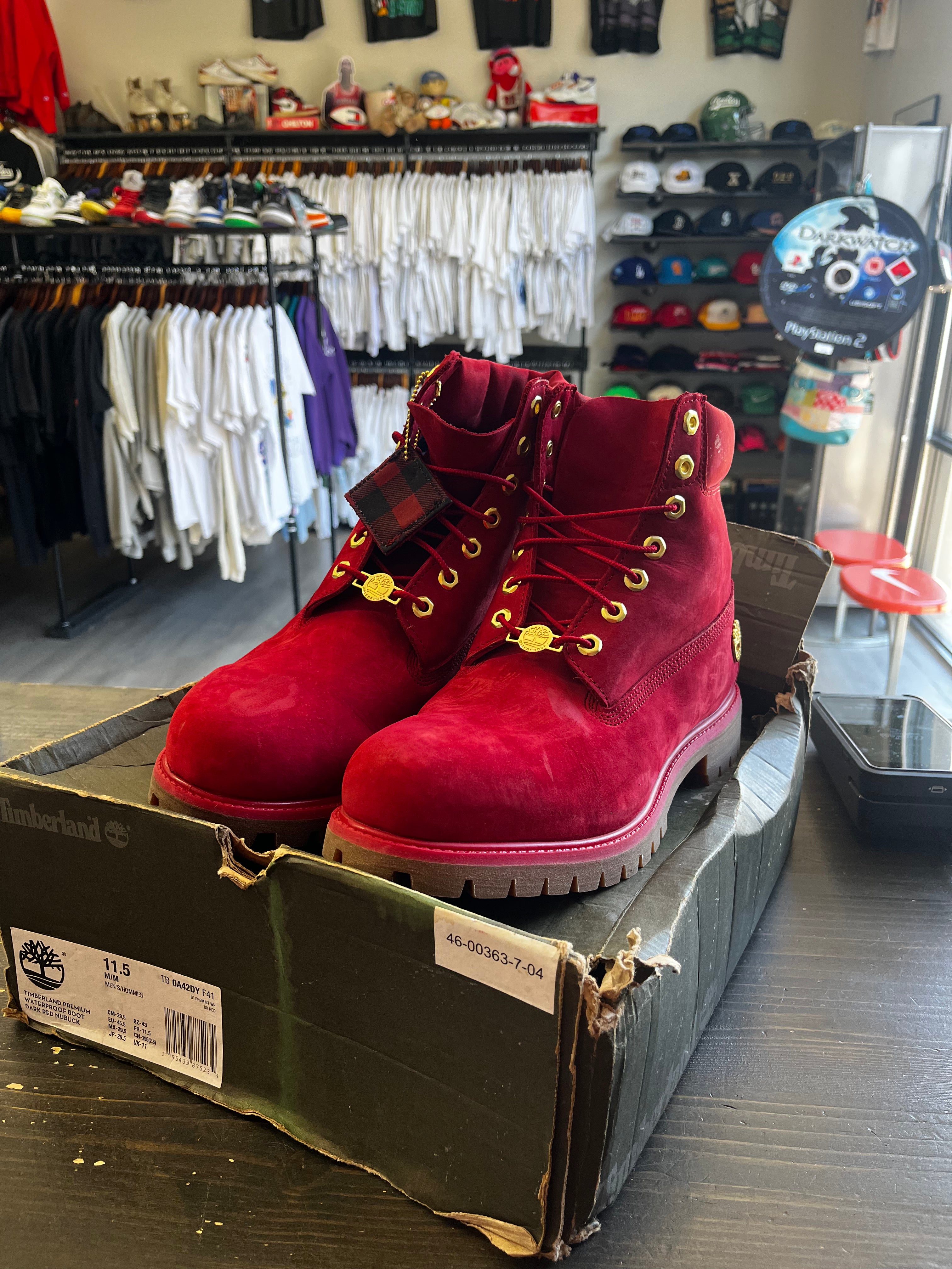 Pre-Owned Men's Timberland 6 Inch Premium Boot 'Dark Red'