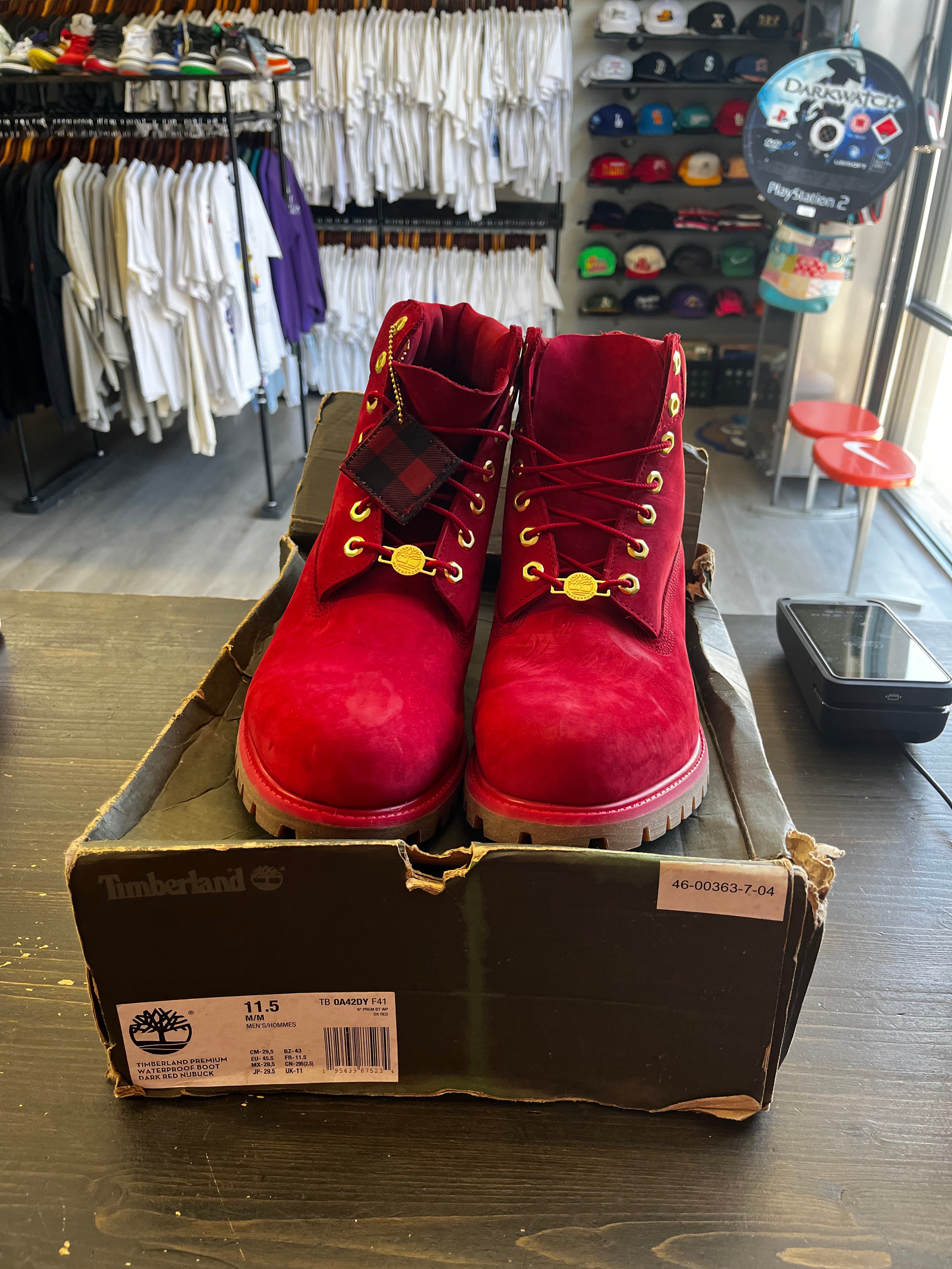 Pre-Owned Men's Timberland 6 Inch Premium Boot 'Dark Red'