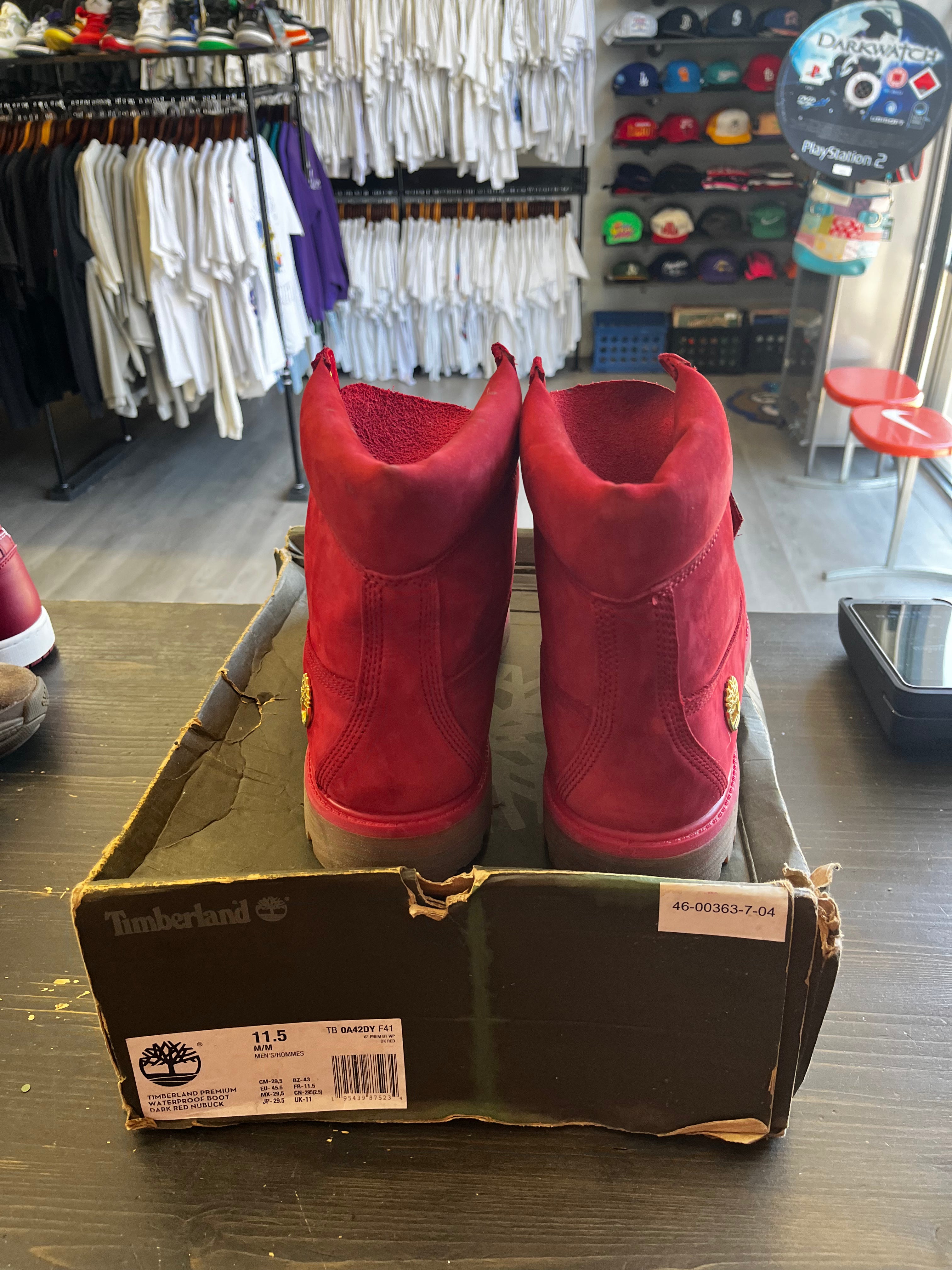 Pre-Owned Men's Timberland 6 Inch Premium Boot 'Dark Red'