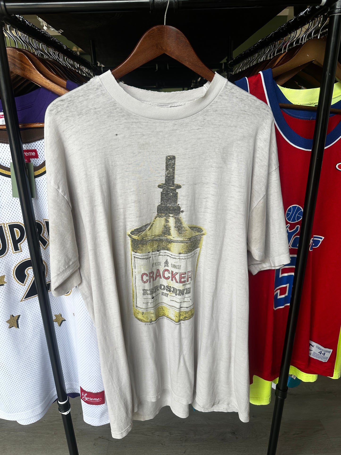 Vintage Thrashed 1994 Cracker Kerosene Hat Tour Shirt