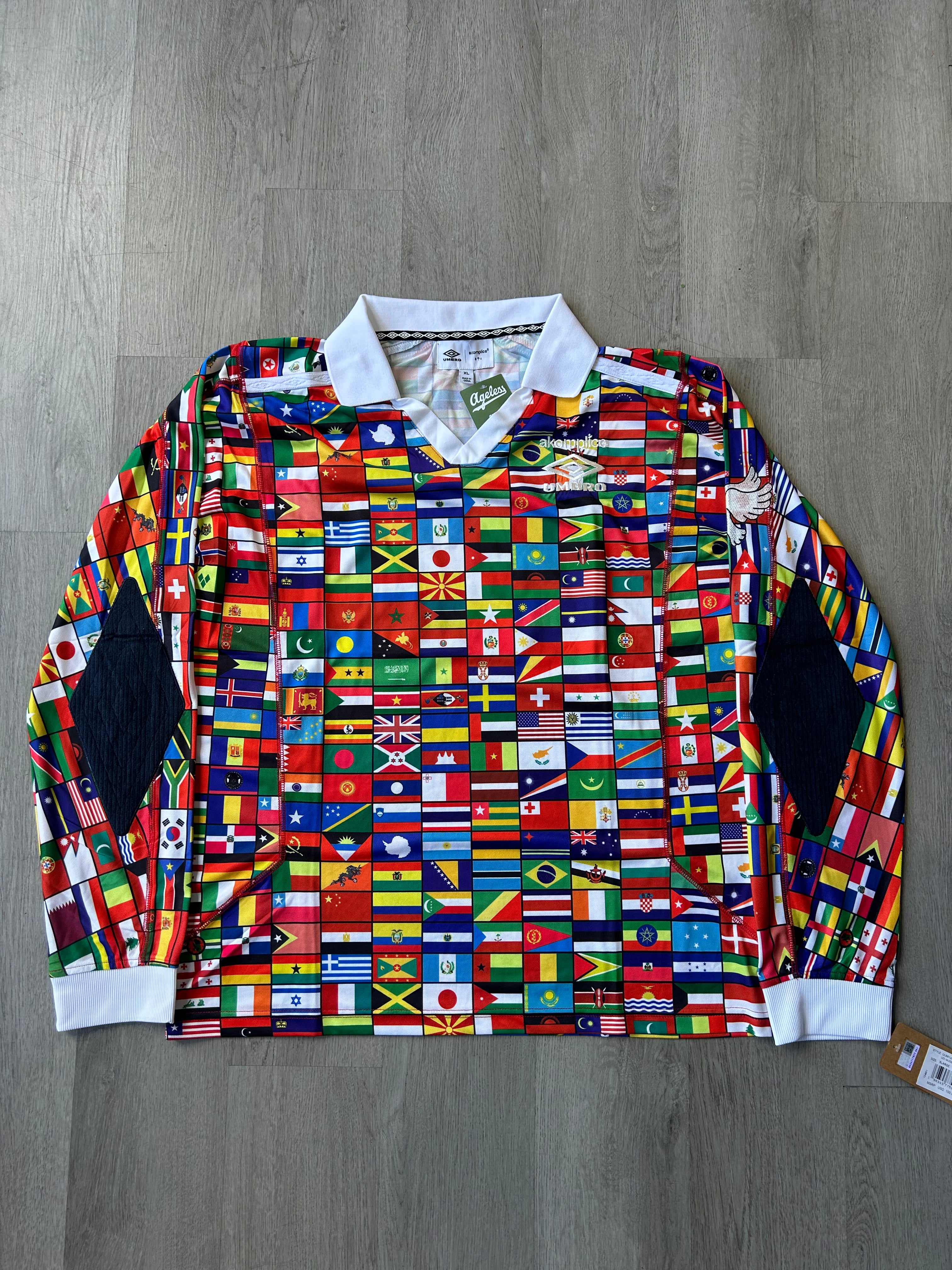 Akomplice x Umbro "World Peace" Flag Jersey