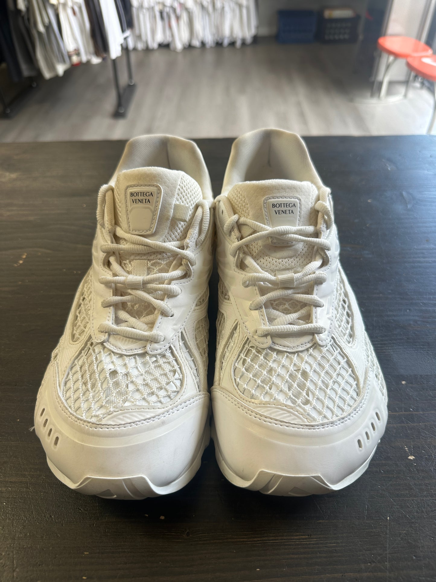 Pre-Owned Bottega Veneta Orbit Sneaker White