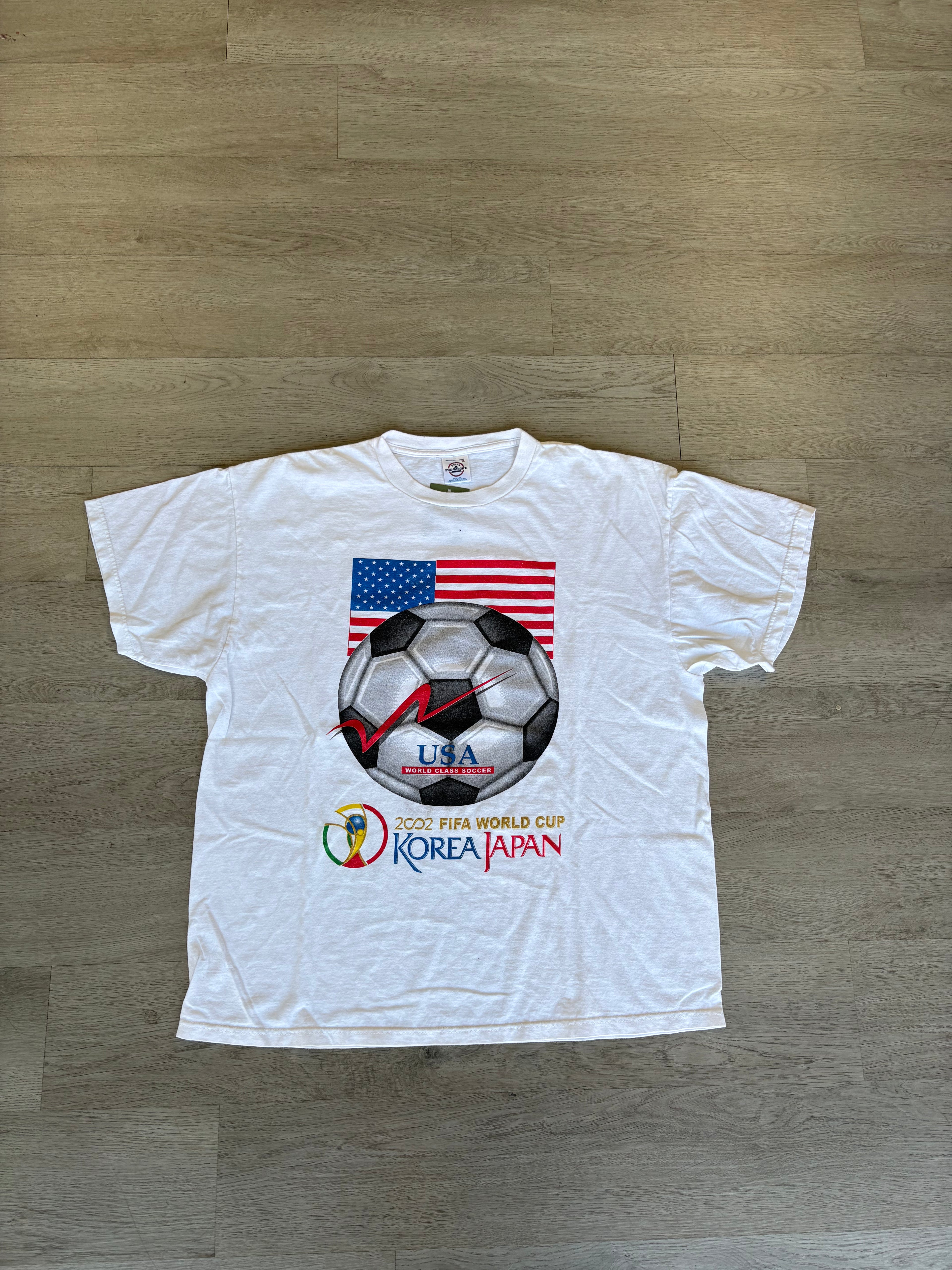 2002 FIFA World Cup Korea Japan "USA World Class Soccer" Tee