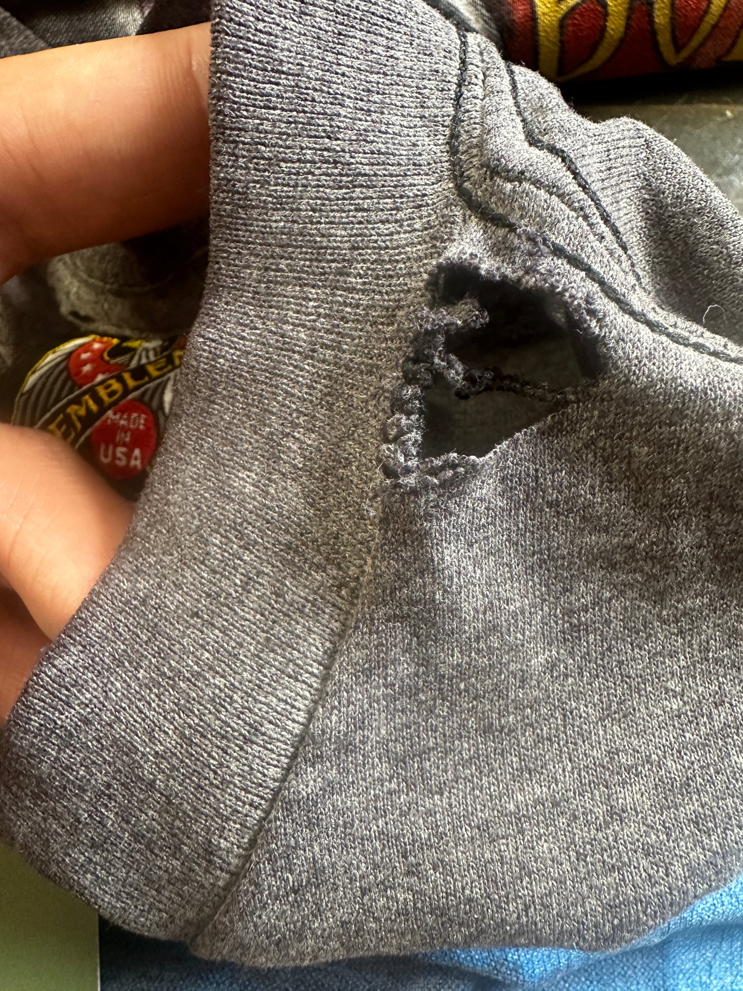 Vintage 3D Emblem American Biker Running Free Tee