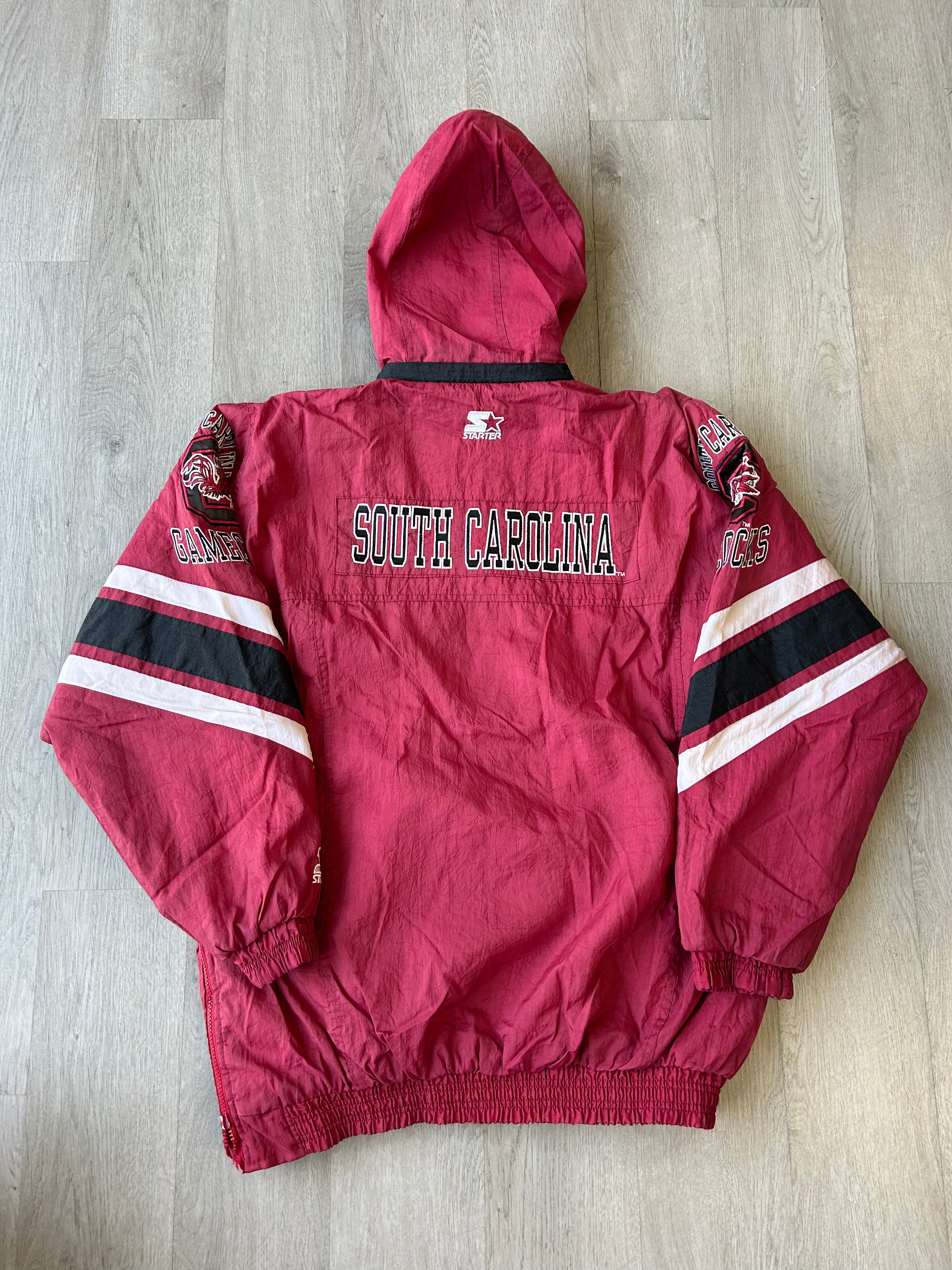 Vintage 1990s Starter South Carolina Gamecocks hooded puffer jacket