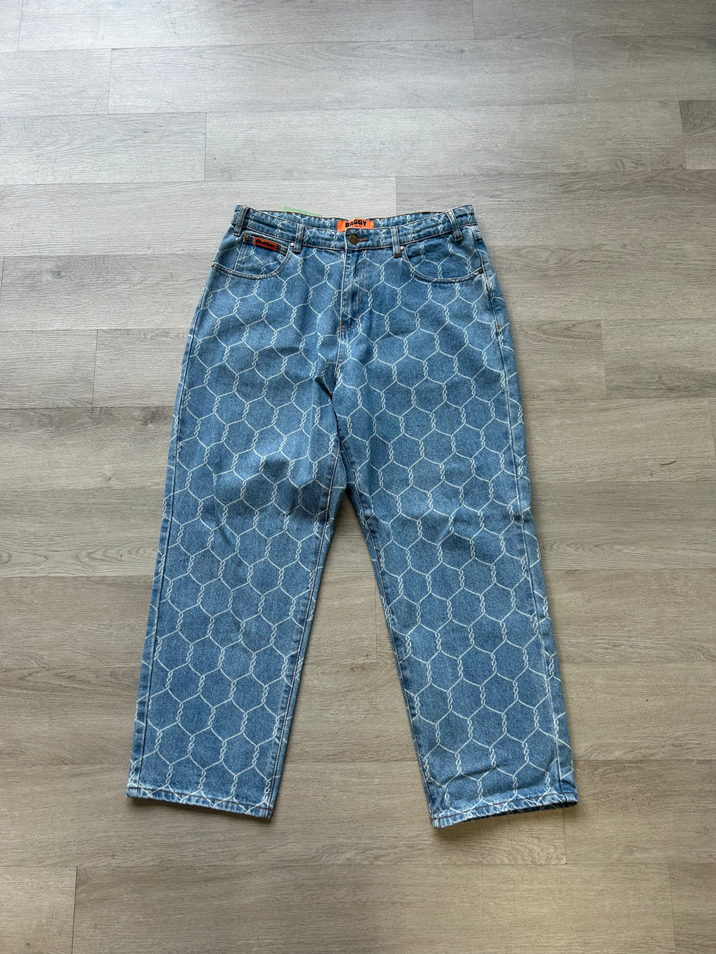 The Butter Goods Washed Indigo Chain Link Baggy Jeans