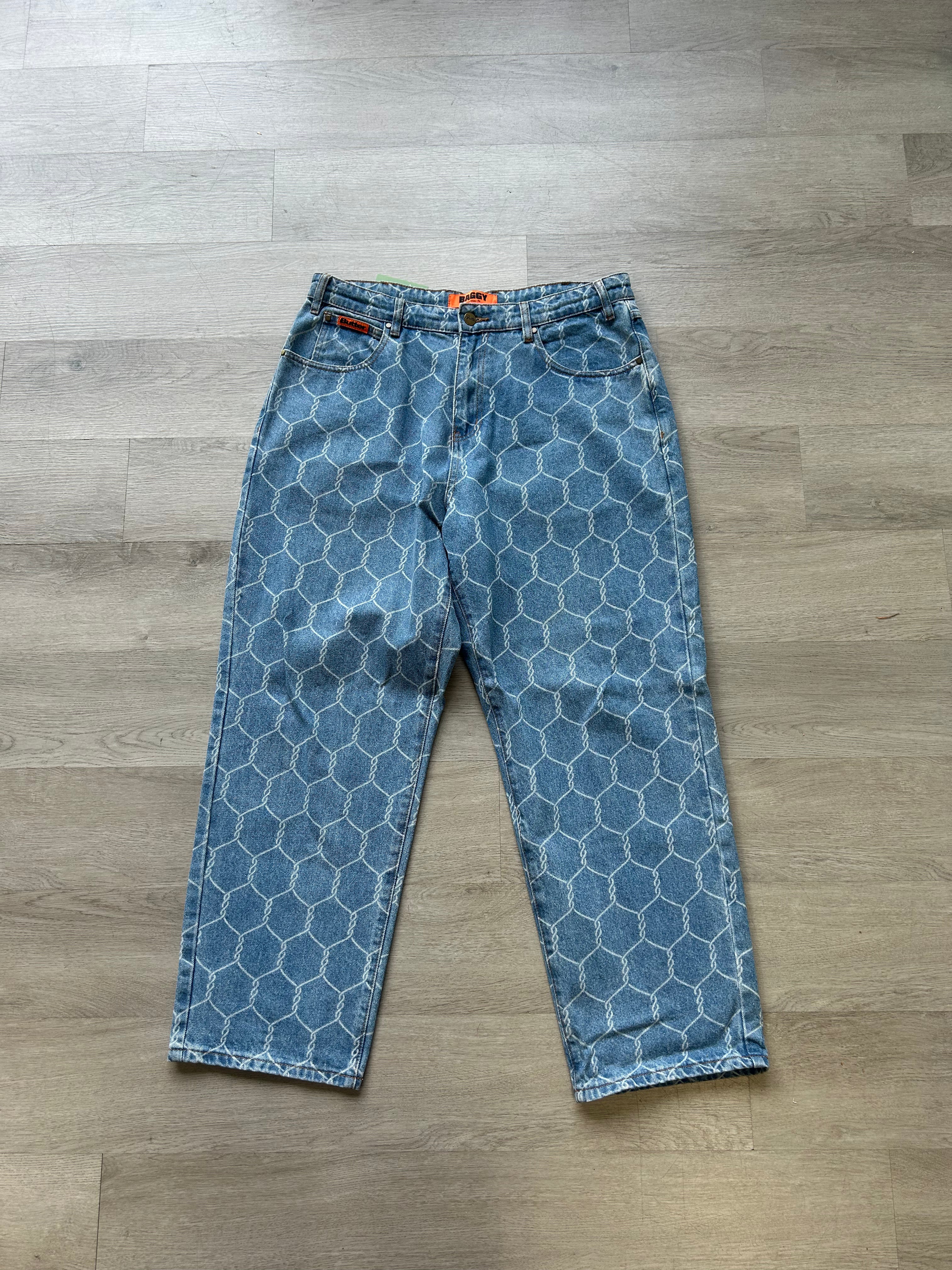 The Butter Goods Washed Indigo Chain Link Baggy Jeans