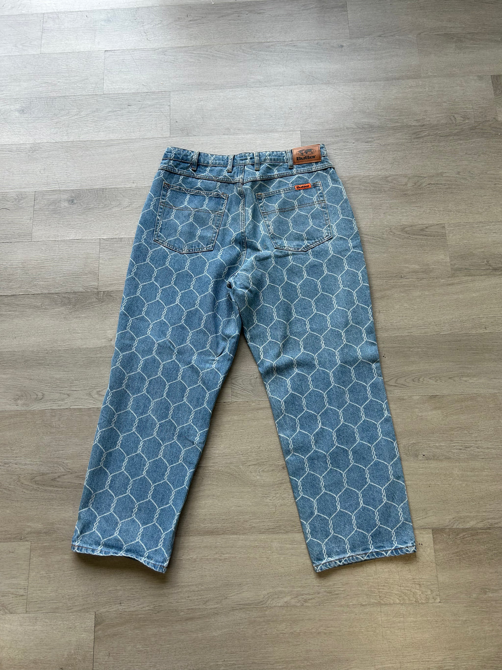 The Butter Goods Washed Indigo Chain Link Baggy Jeans