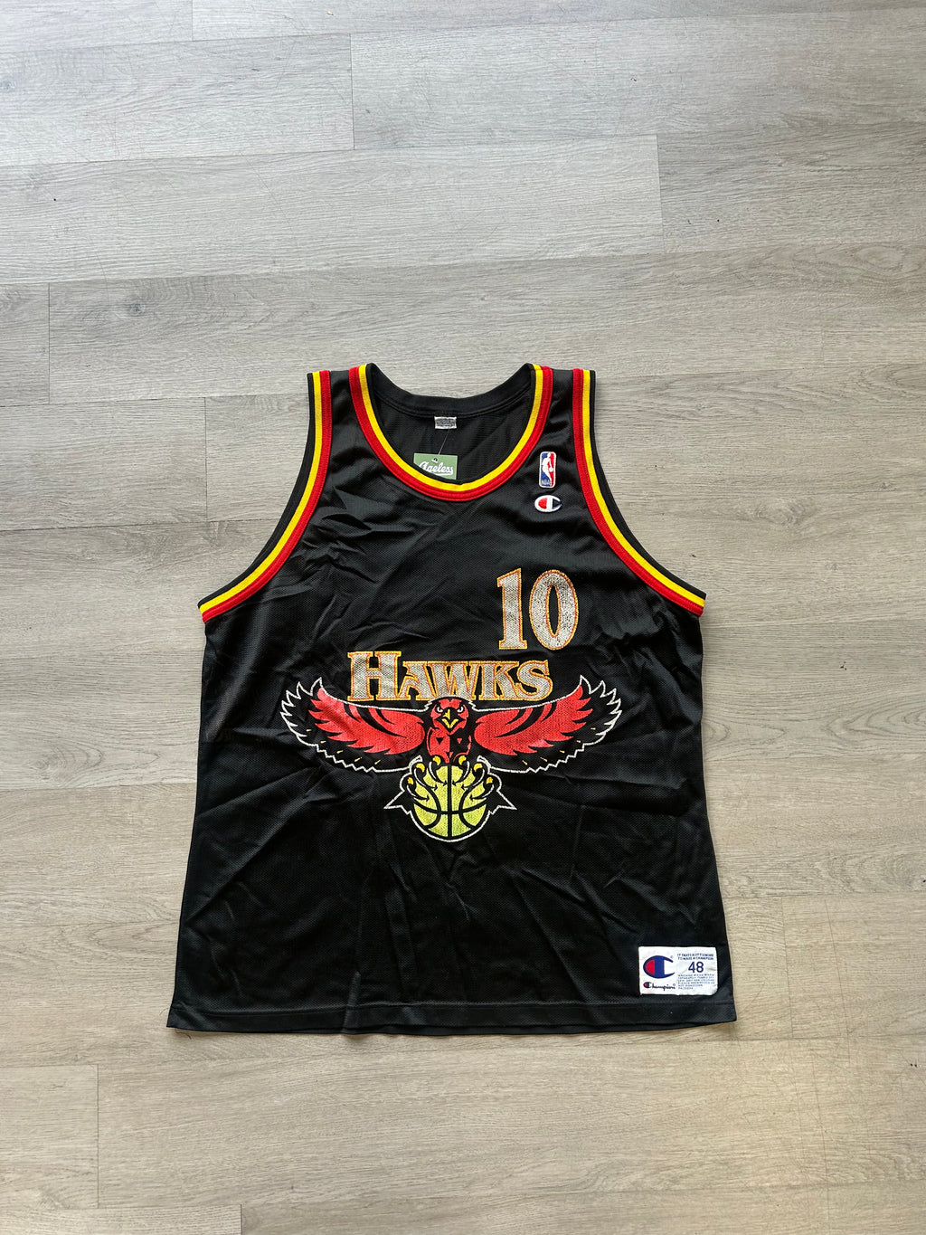 Vintage 90s Champion Mookie Baylock Atlanta Hawks "Big Hawk" Jersey