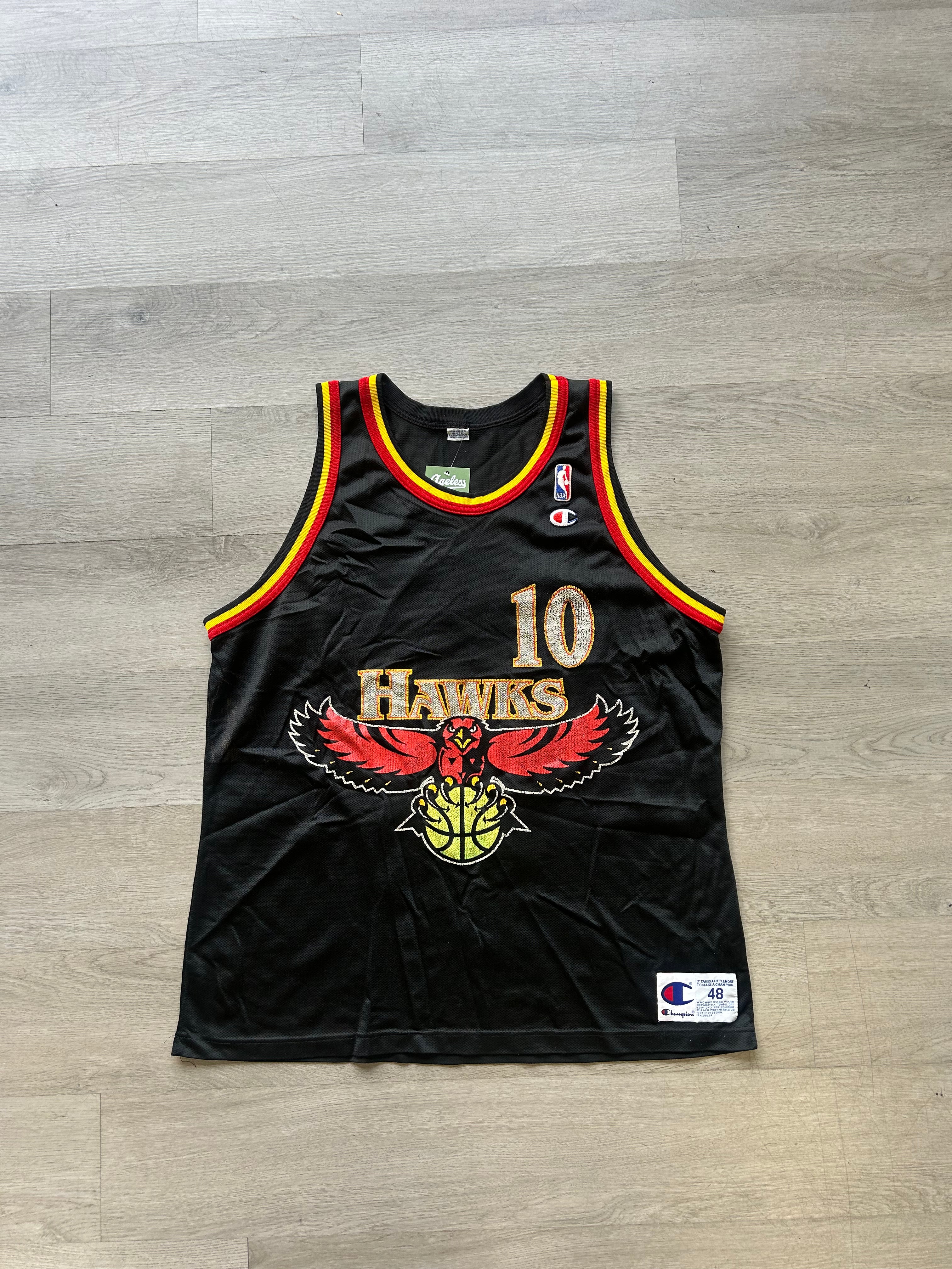 Vintage 90s Champion Mookie Baylock Atlanta Hawks "Big Hawk" Jersey