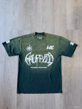 Half Evil 333 Faded Green Tee