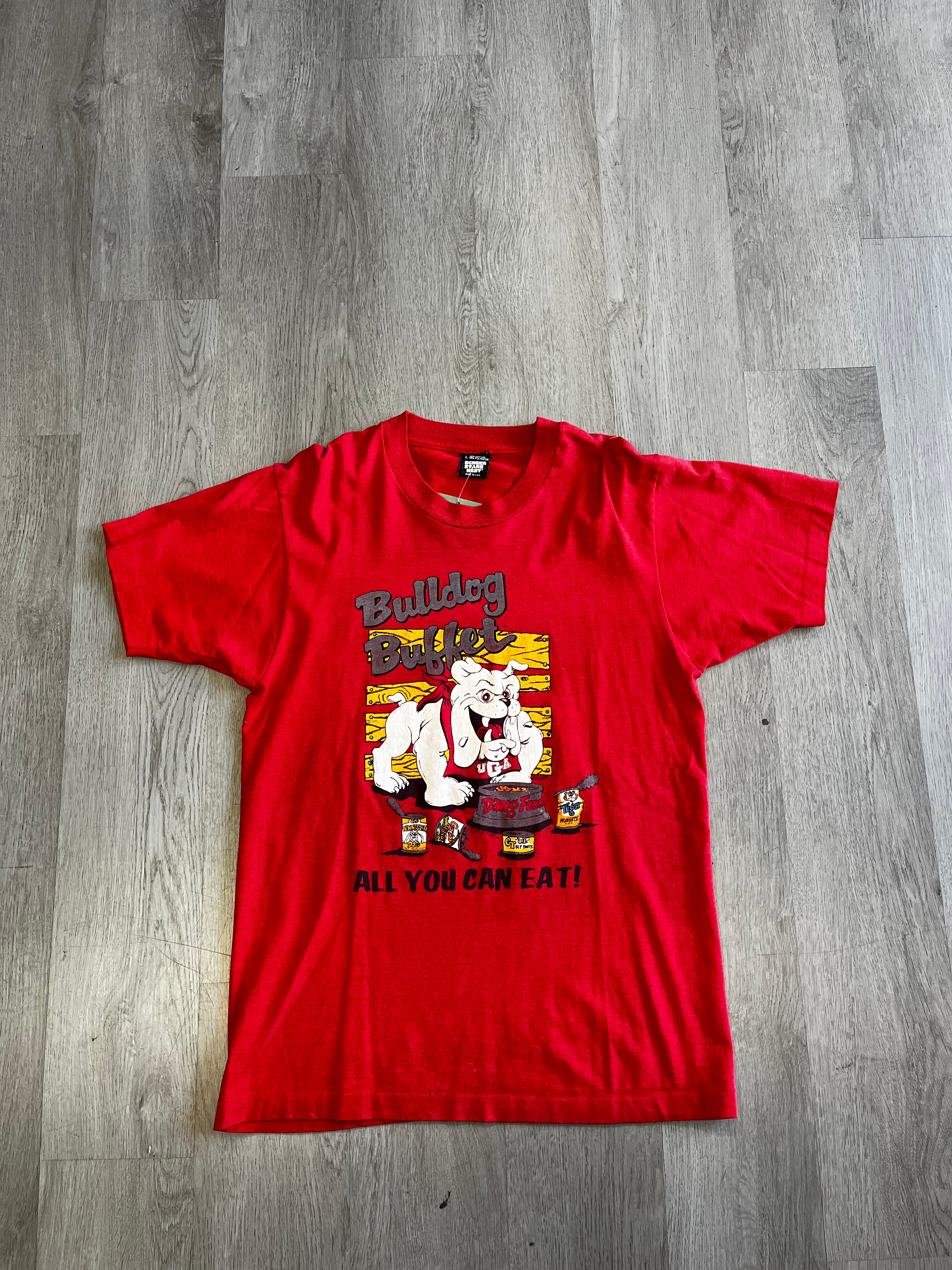 Vintage University of Georgia Bulldogs "Bulldog Buffet" Tee