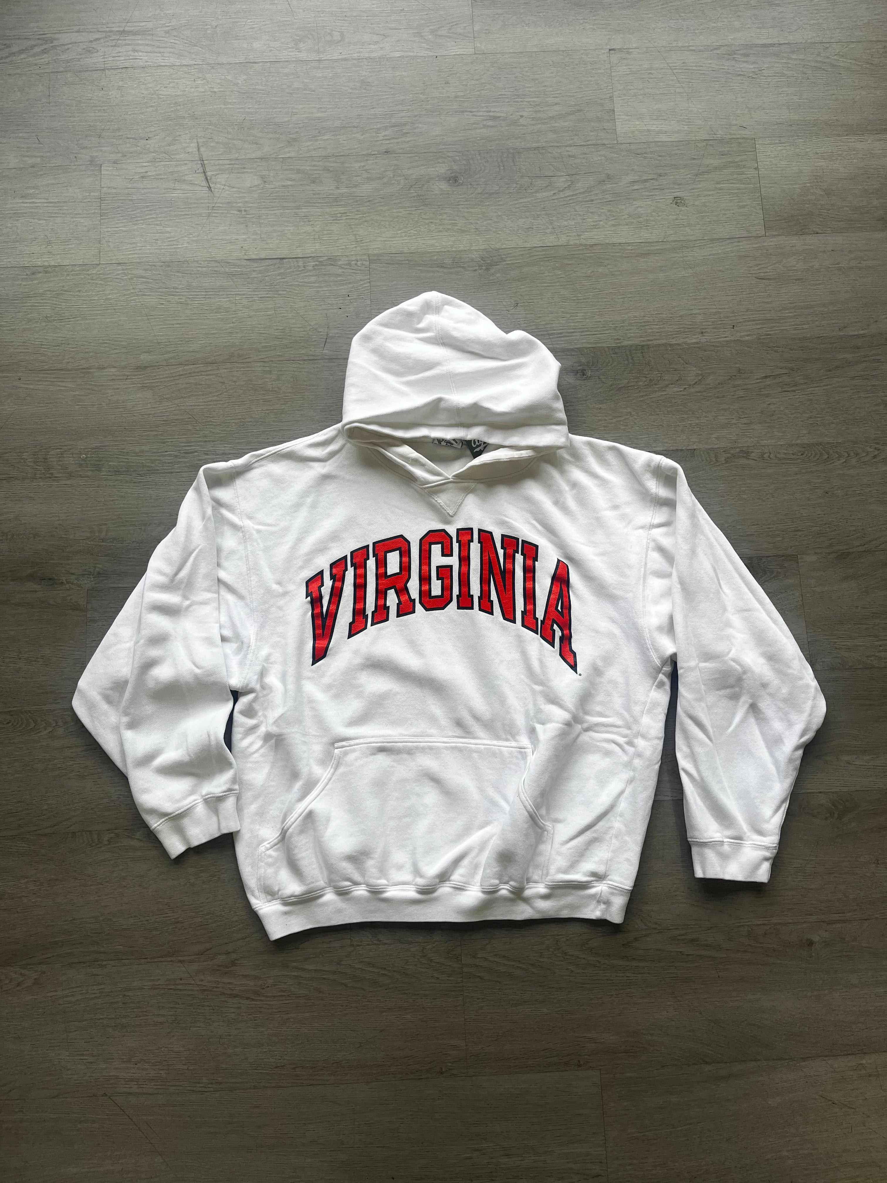University of Virginia White Hooded Sweatshirt