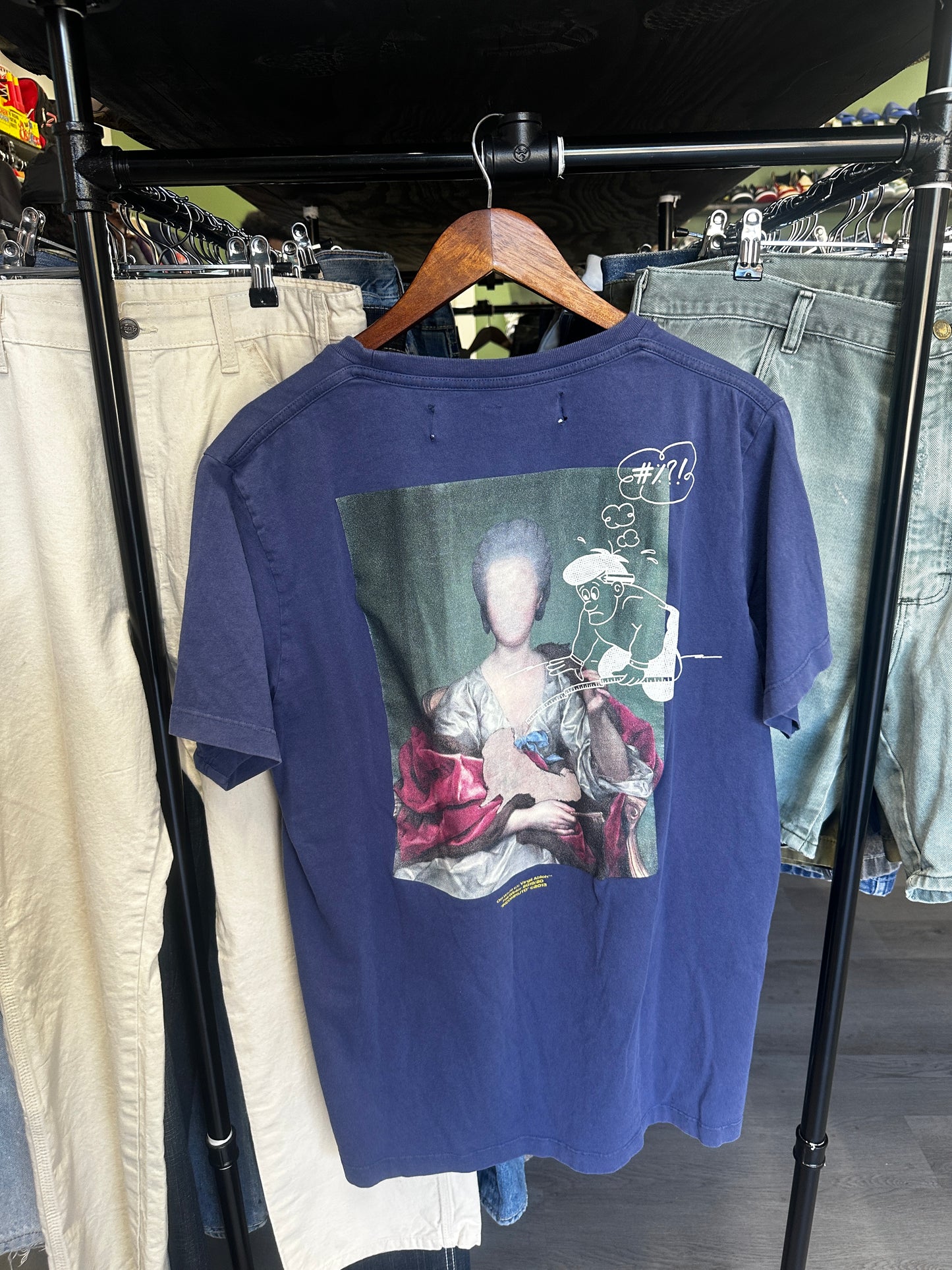 Pre-Owned Off-White Mariana Painting Applique Tee