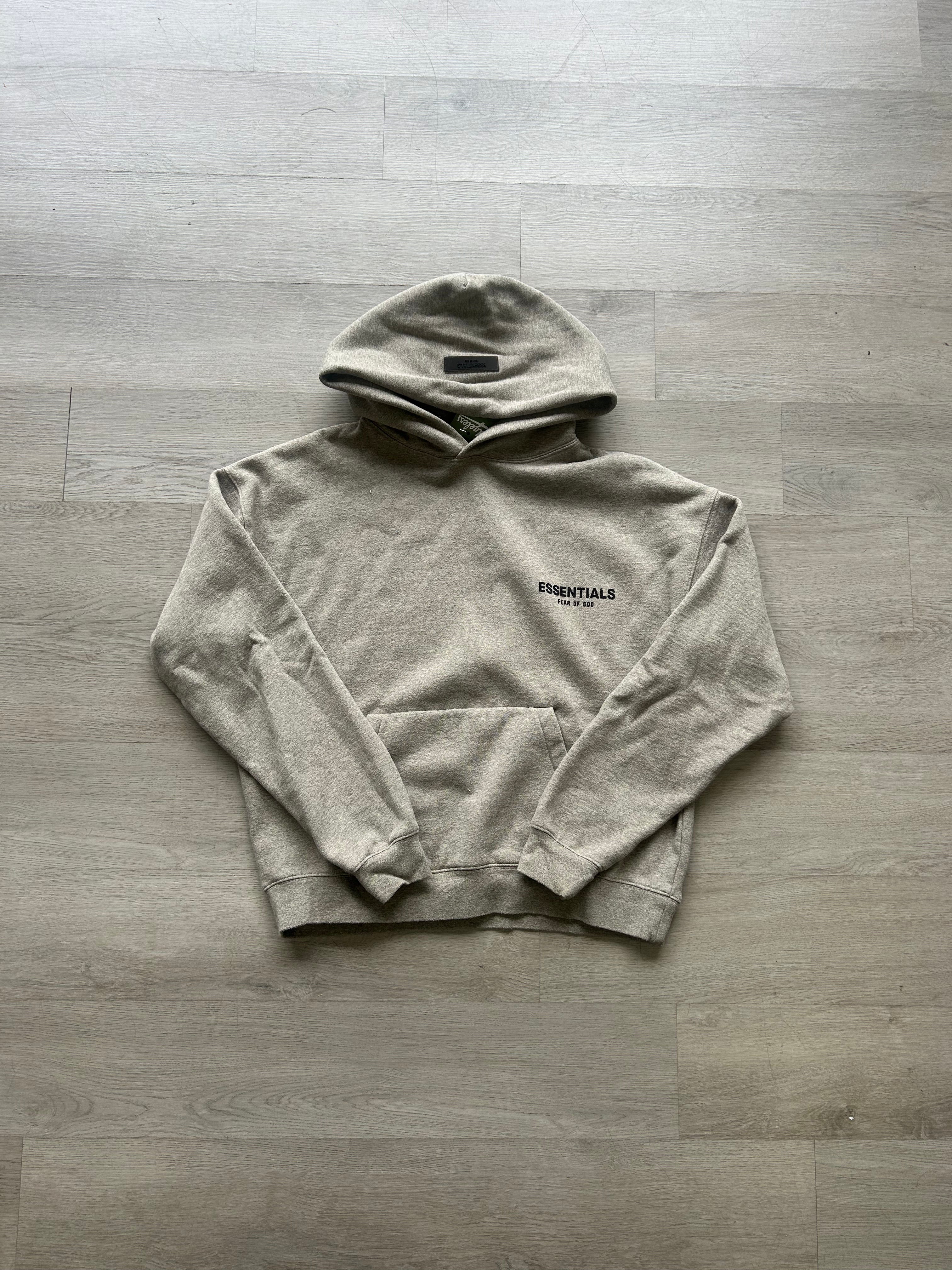 Pre-Owned Grey Fear Of God Essentials Hood