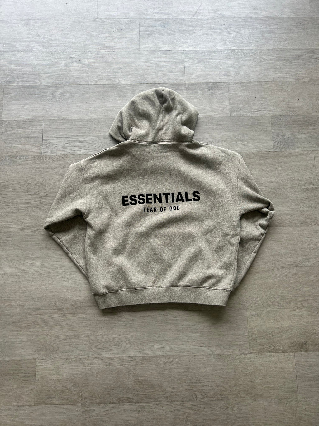 Pre-Owned Grey Fear Of God Essentials Hood