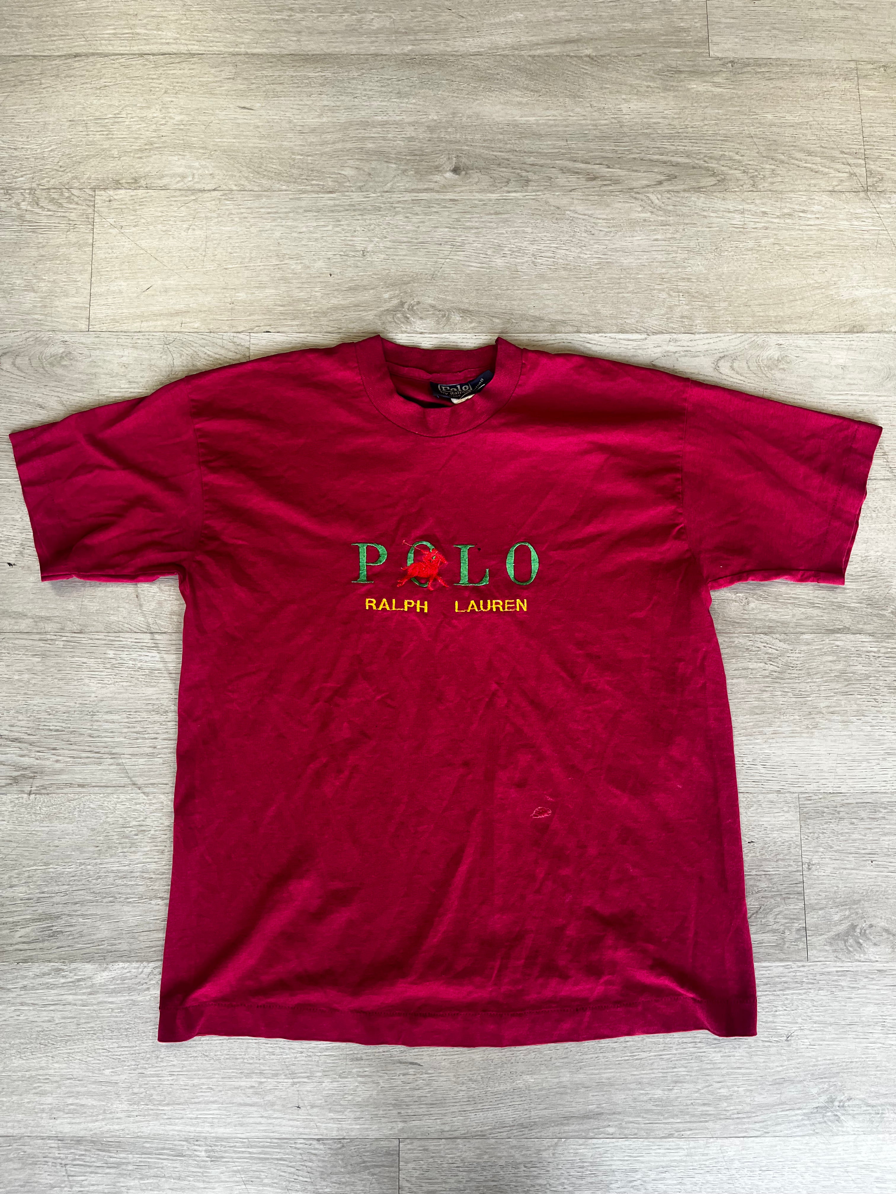 Vintage Red Polo Ralph Lauren Tee