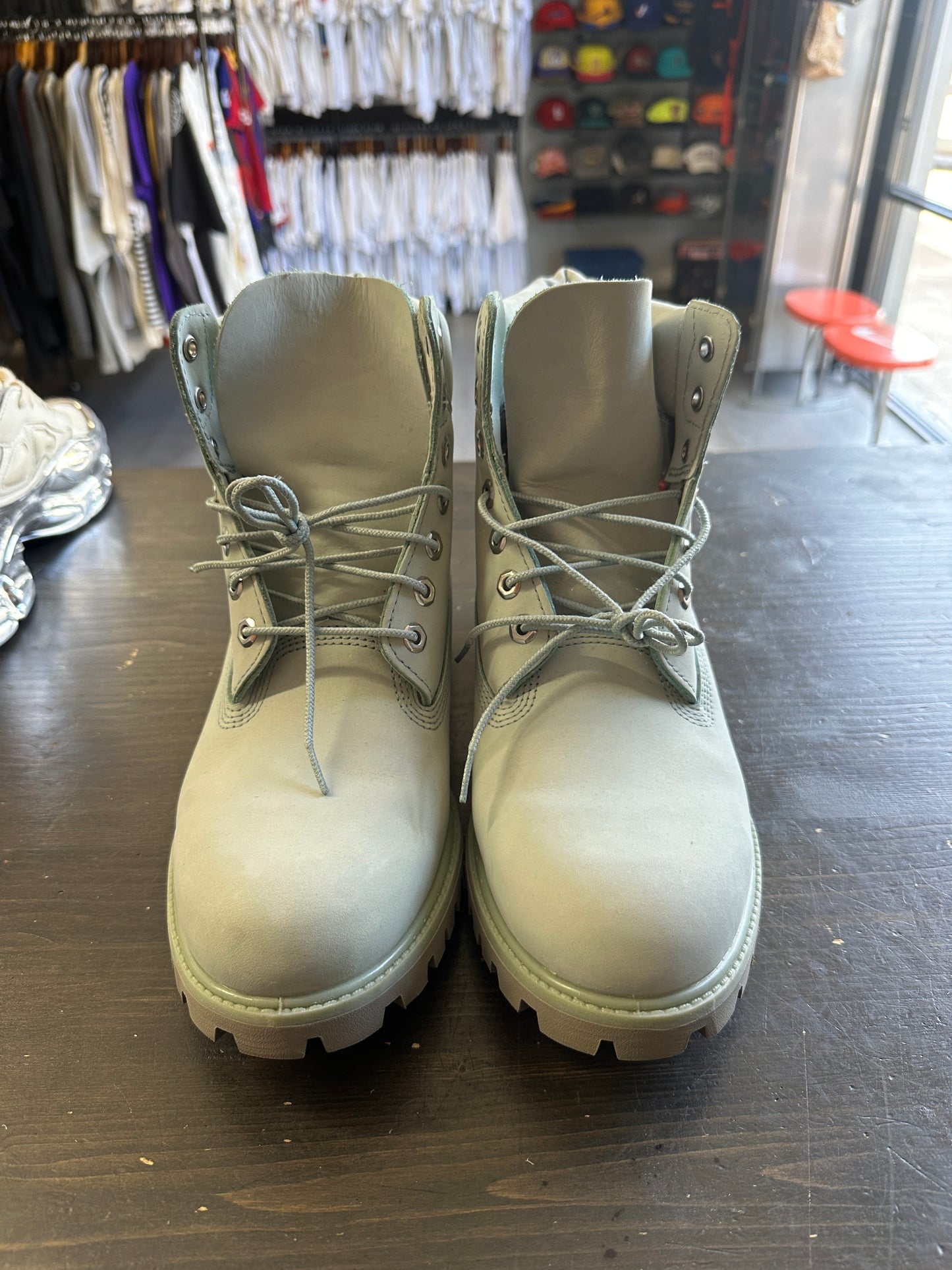 Pre-Owned Timberland 6 Inch Premium Blue Haze Grey