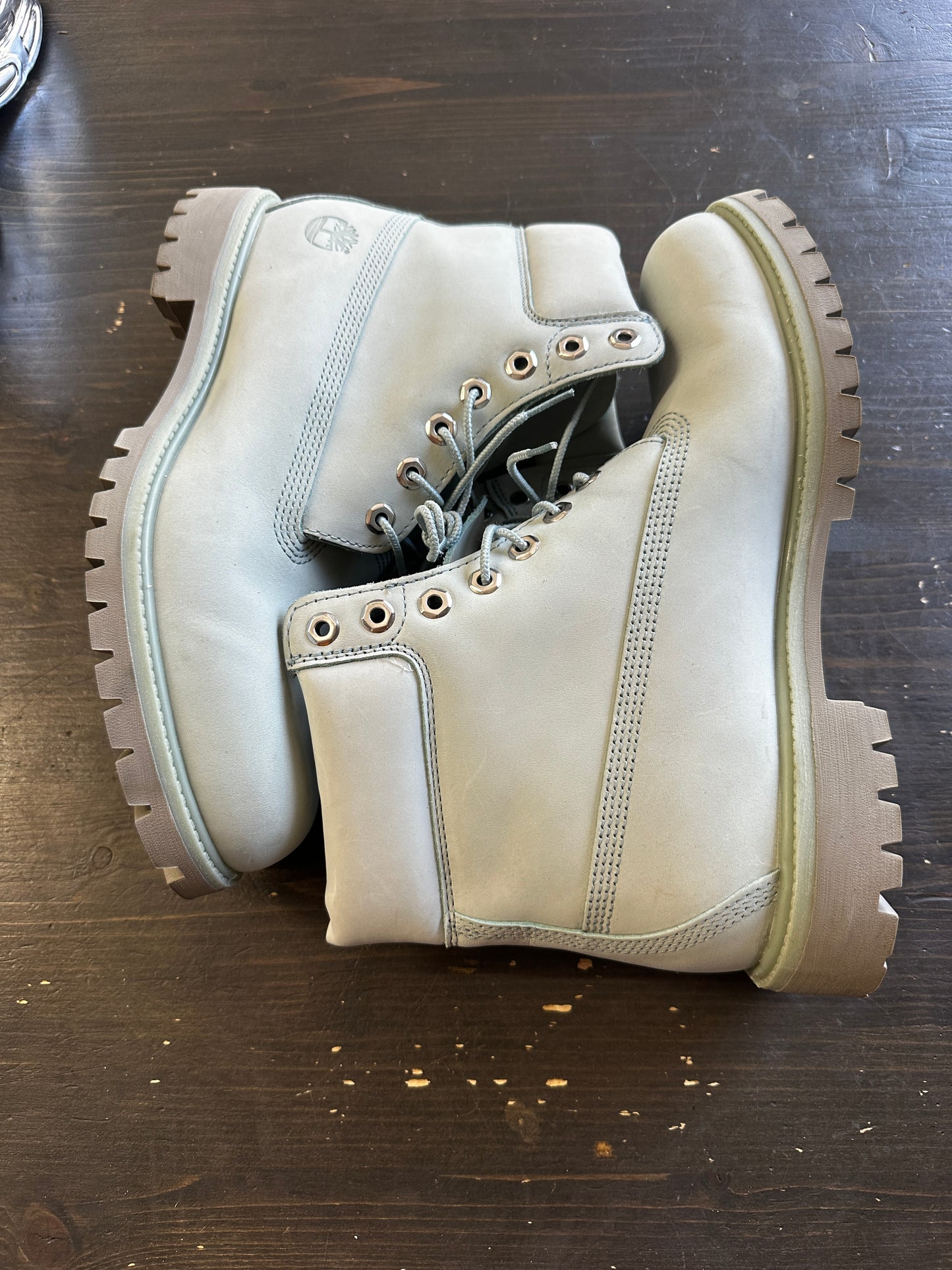 Pre-Owned Timberland 6 Inch Premium Blue Haze Grey
