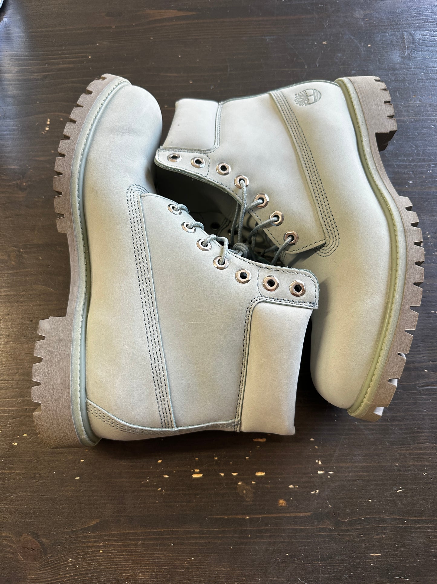 Pre-Owned Timberland 6 Inch Premium Blue Haze Grey