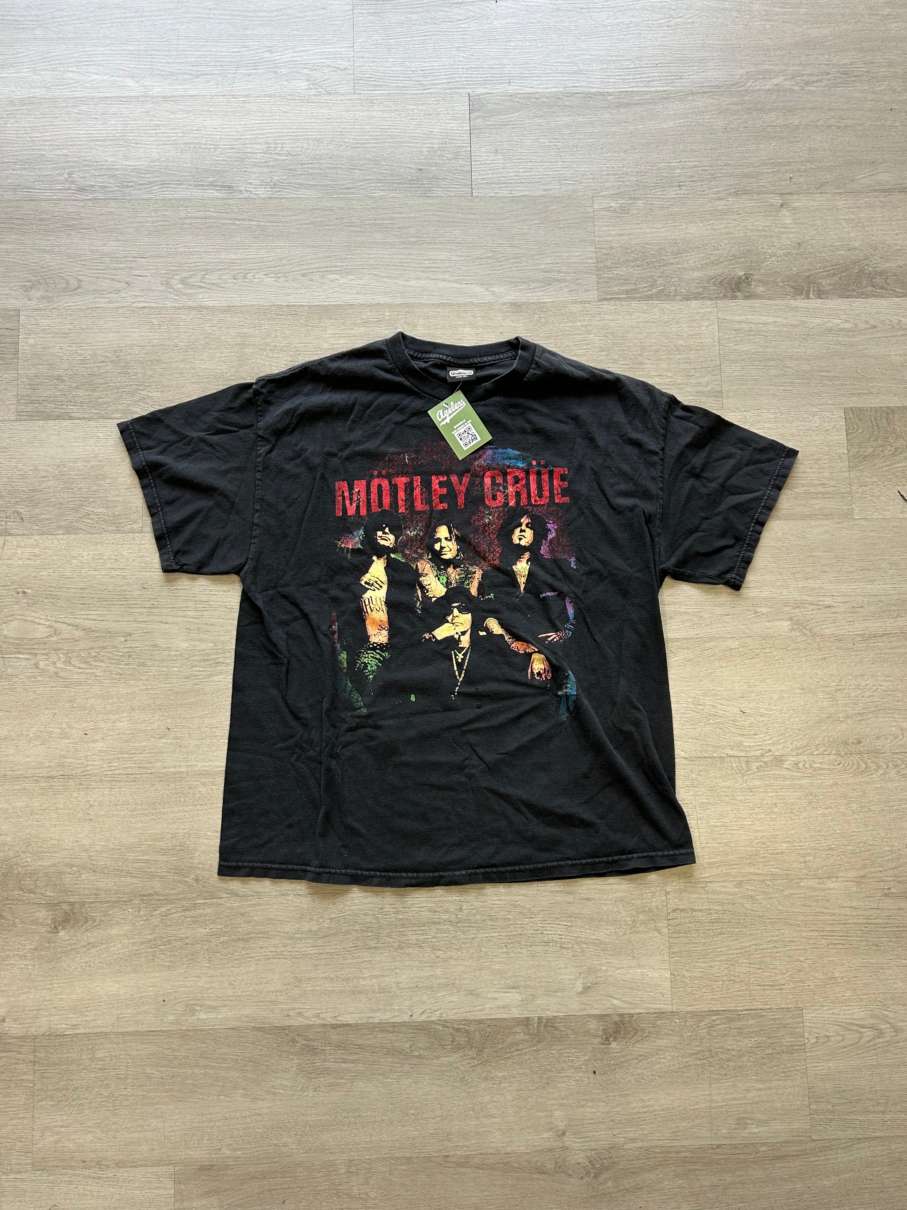 Y2K Motley Crue Red White And Crew Tee