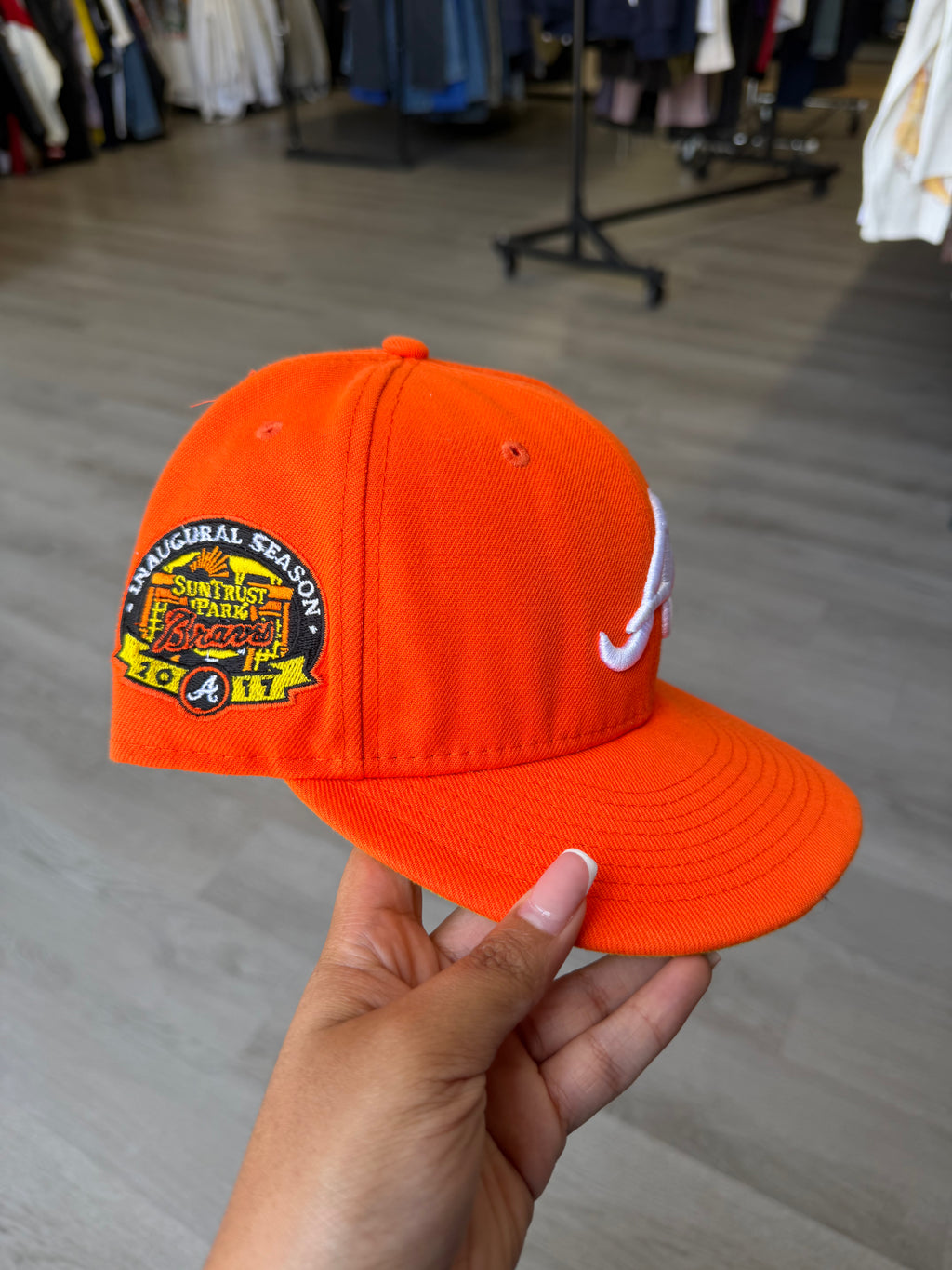 New Era Atlanta Braves Orange Fitted Hat