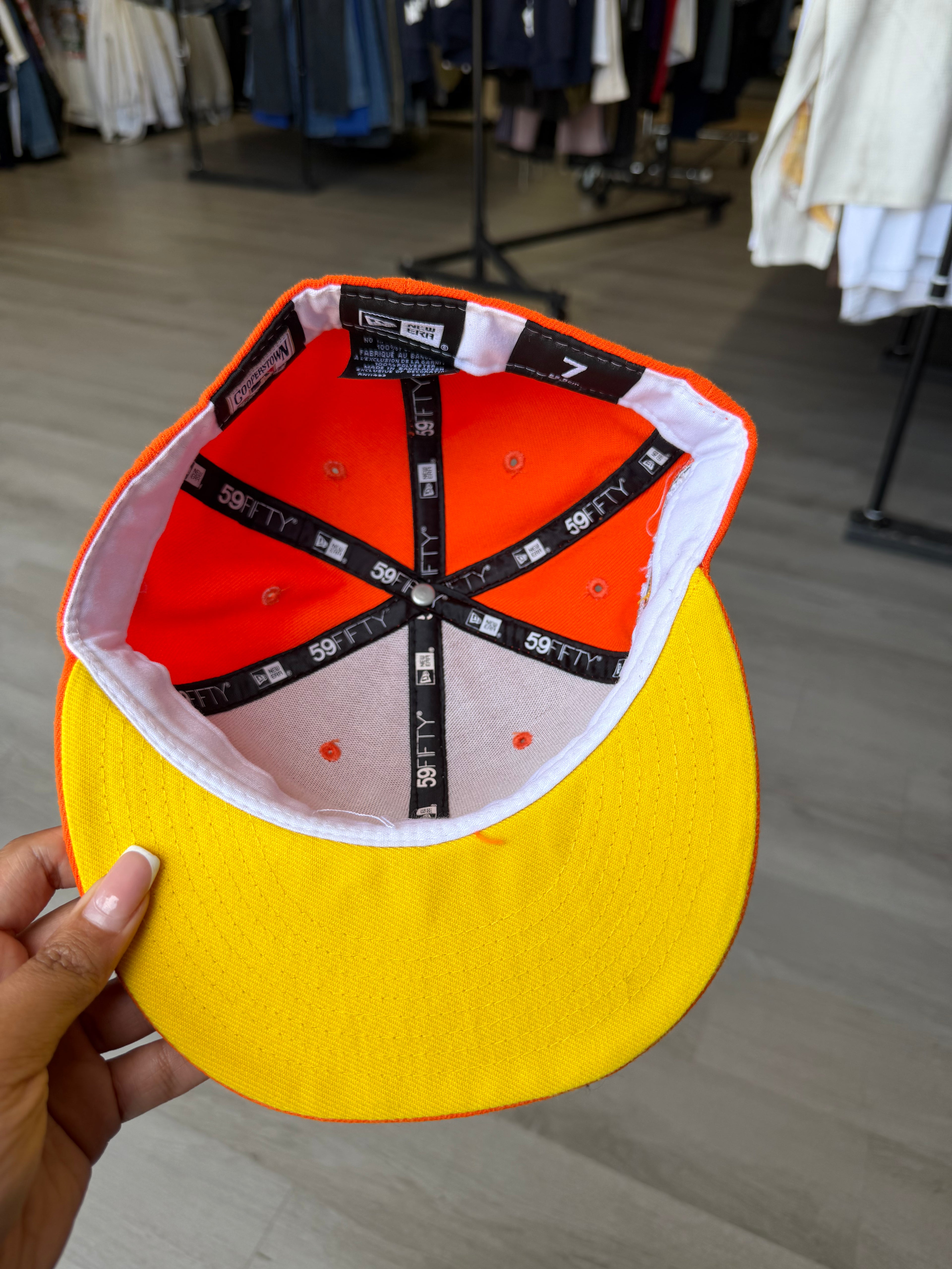New Era Atlanta Braves Orange Fitted Hat