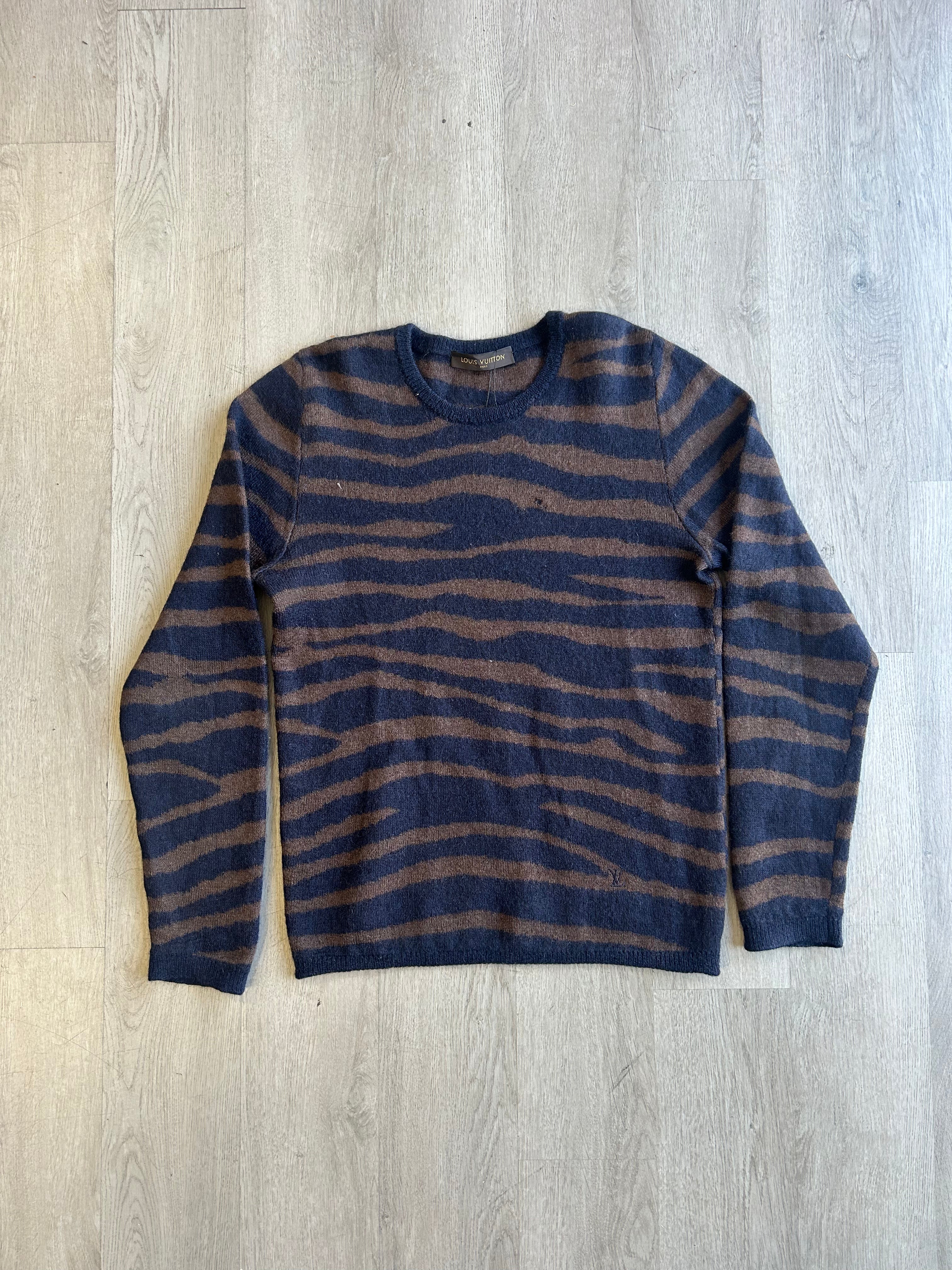 Louis Vuitton Mohair Wool Animal Stripe Pullover jumper