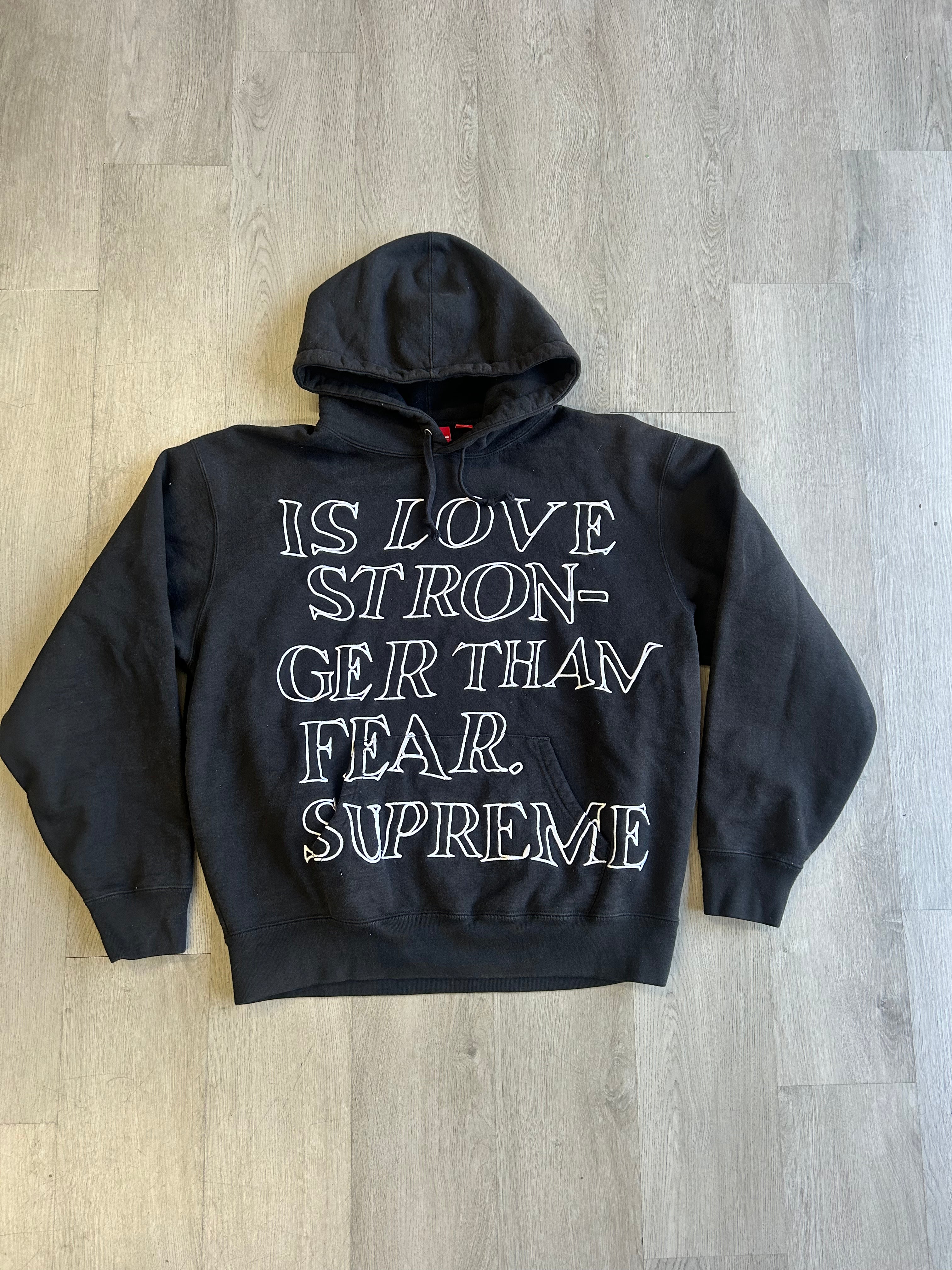 Pre-Owned Supreme Stronger Than Fear Hooded Sweatshirt