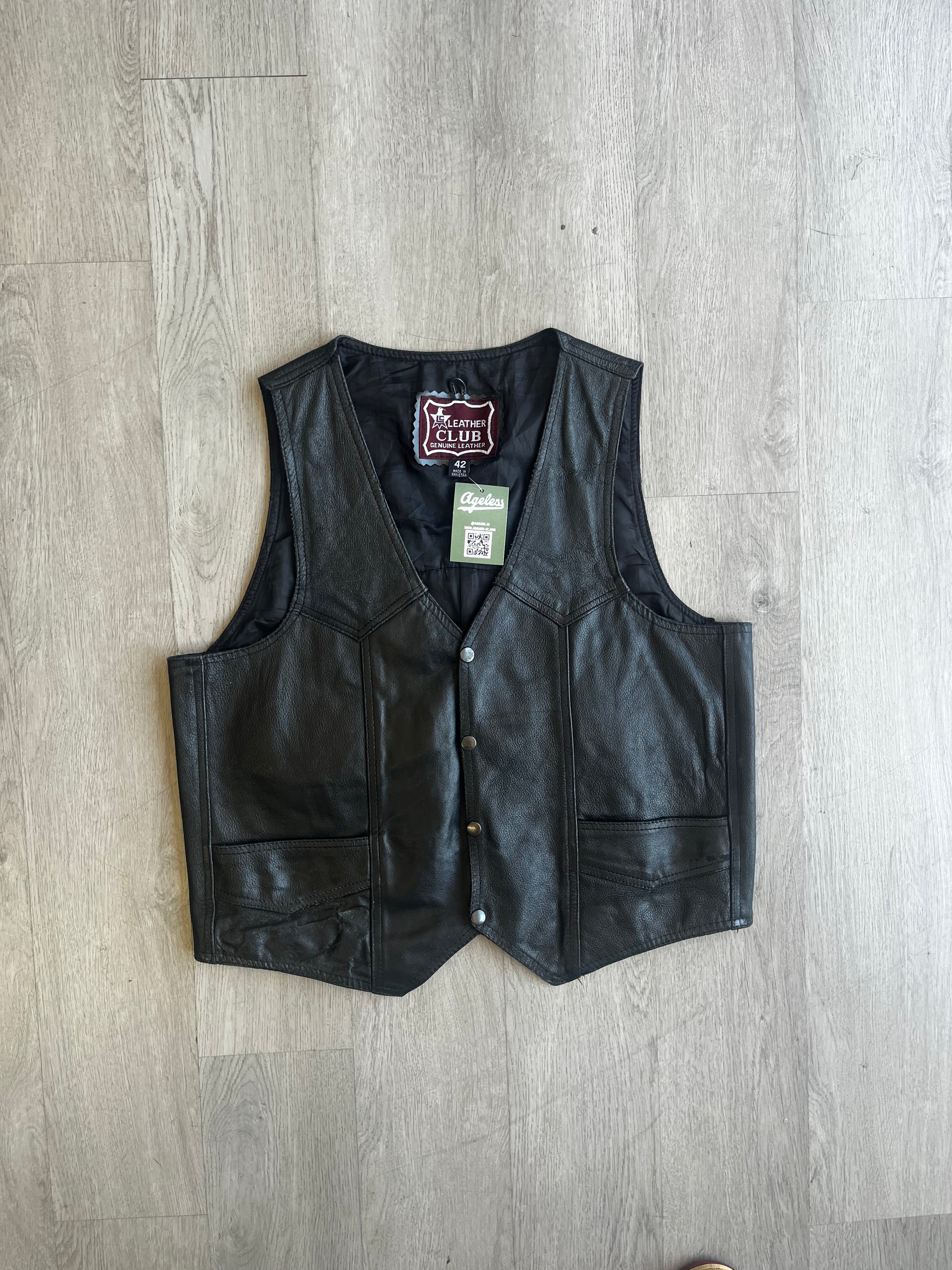 Embroidered American Eagle Black Biker Jacket