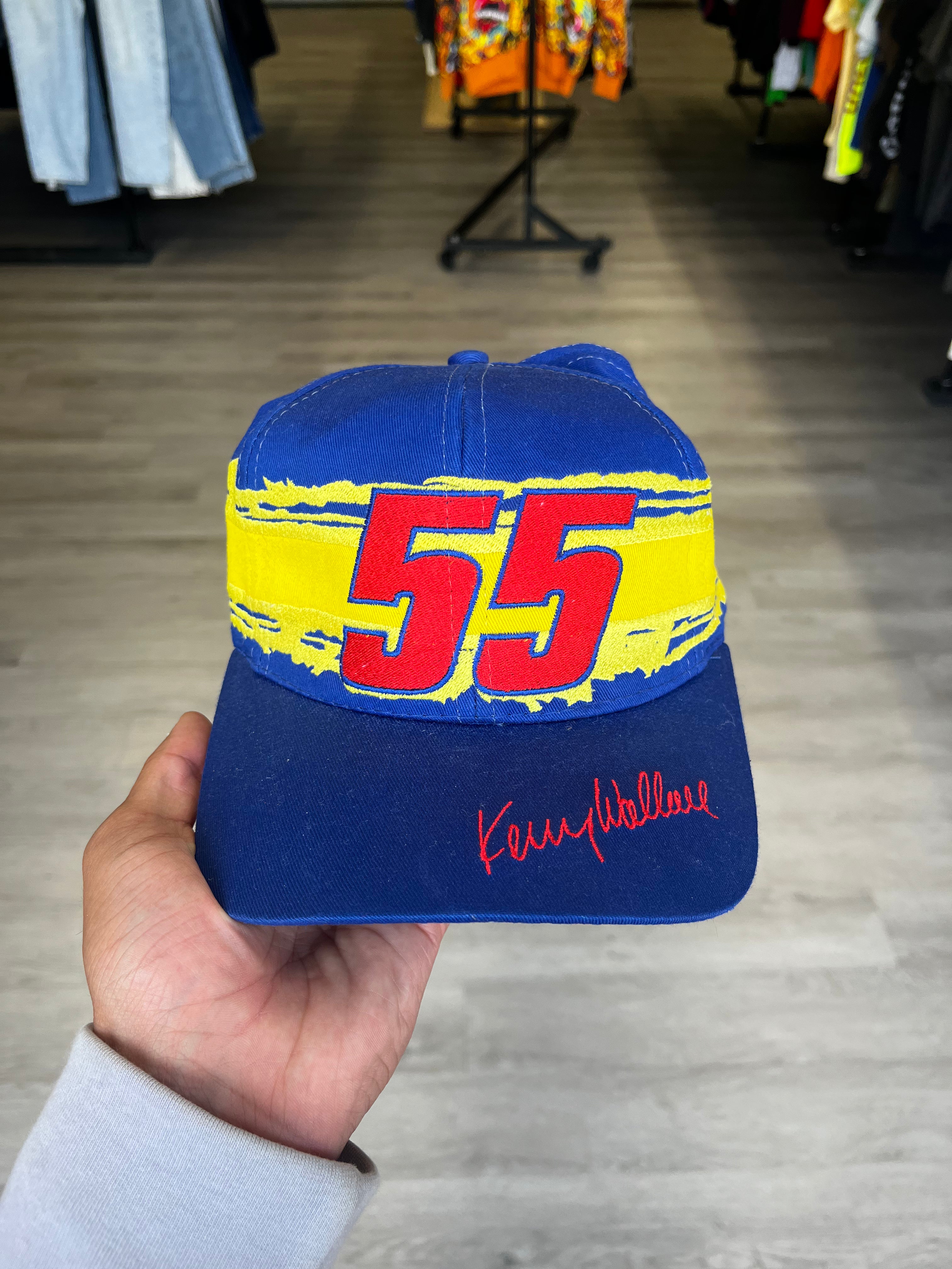Vintage 90s NASCAR #55 Kenny Wallace "Square D Racing" snapback