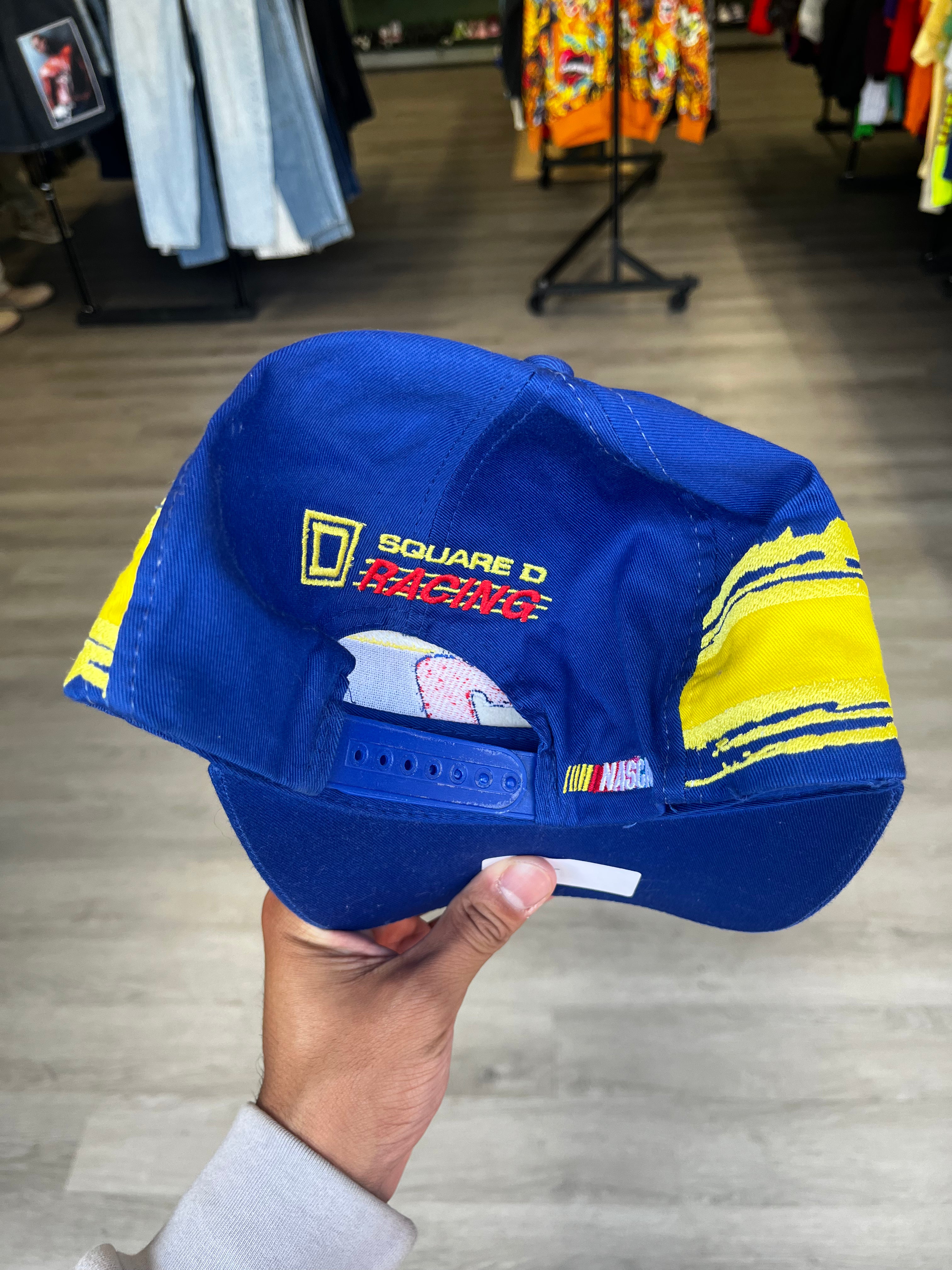 Vintage 90s NASCAR #55 Kenny Wallace "Square D Racing" snapback