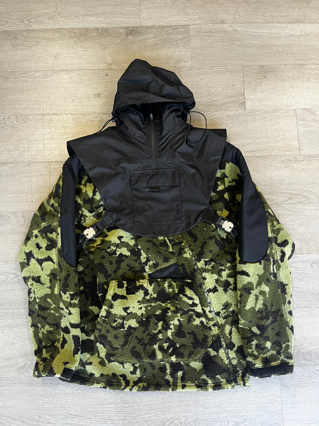 Nike x MMW Camo 2 in 1 hooded fleece