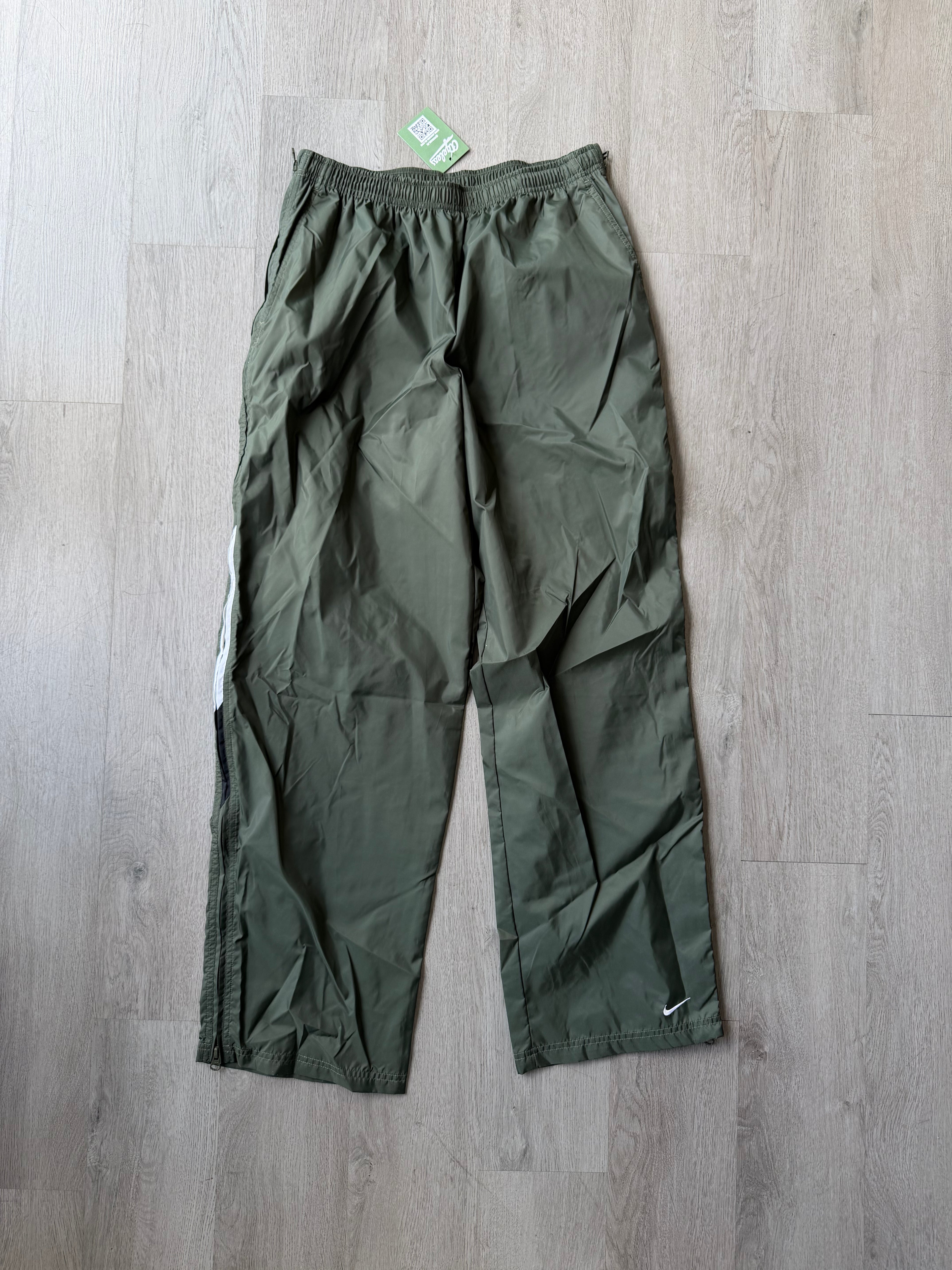 Nike Green Straight Leg Nylon Pants